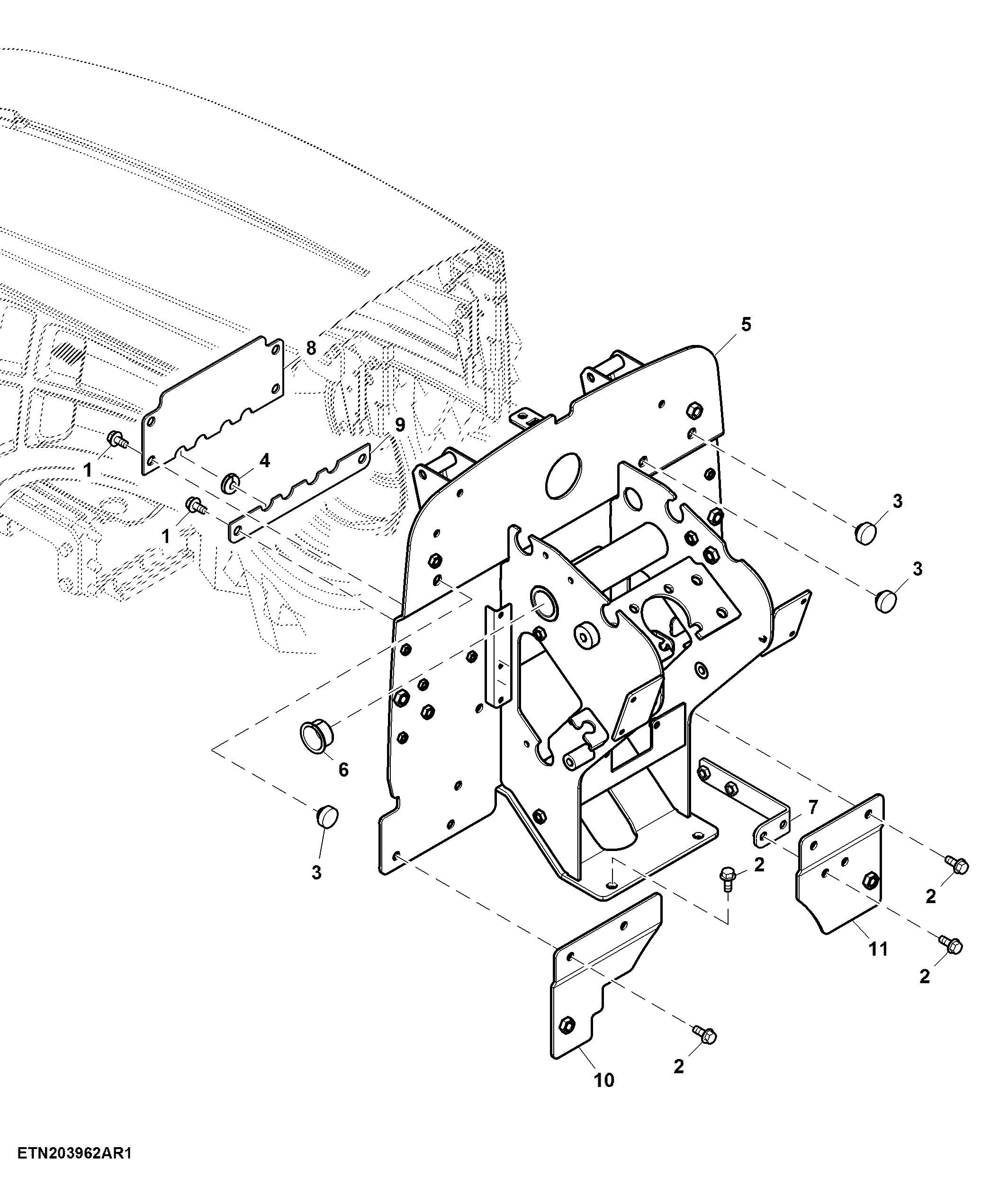 Front Control Support, 8X2 Transmission (619129 - )