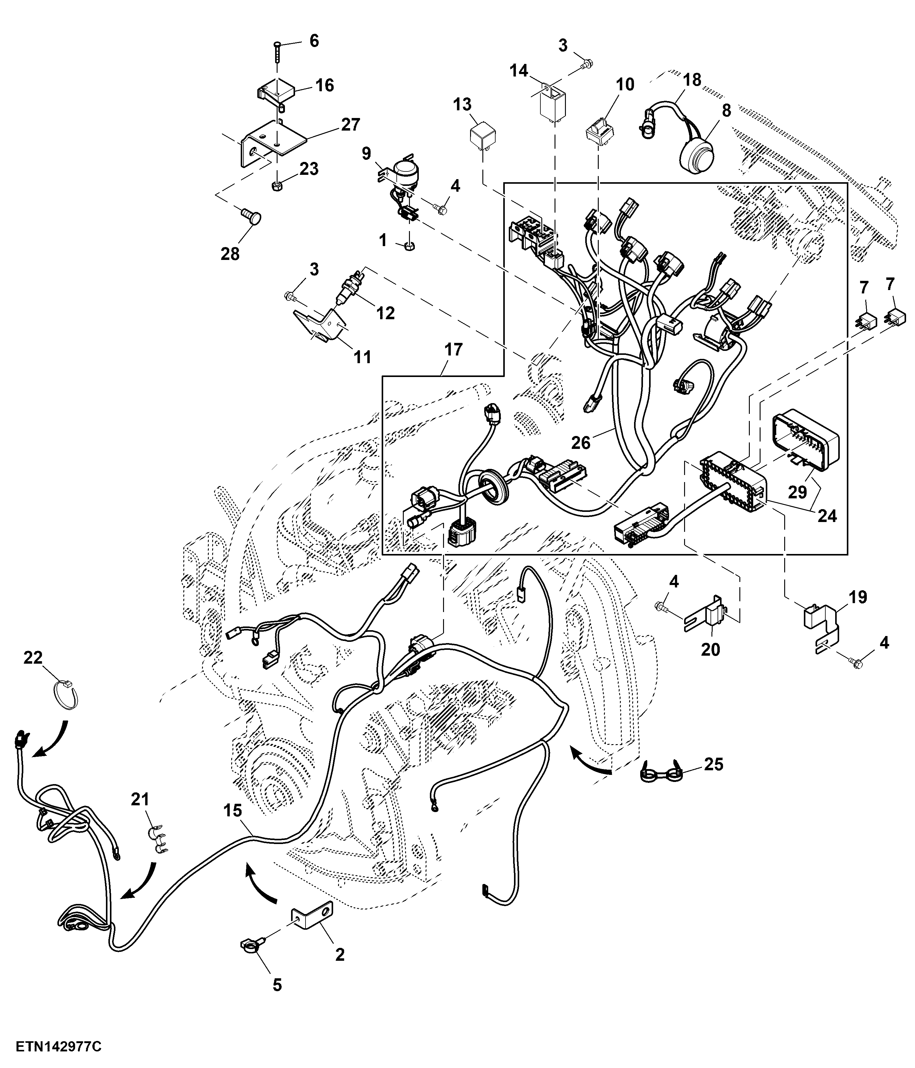 Front Wiring Harness, Premium, Rotary Engine