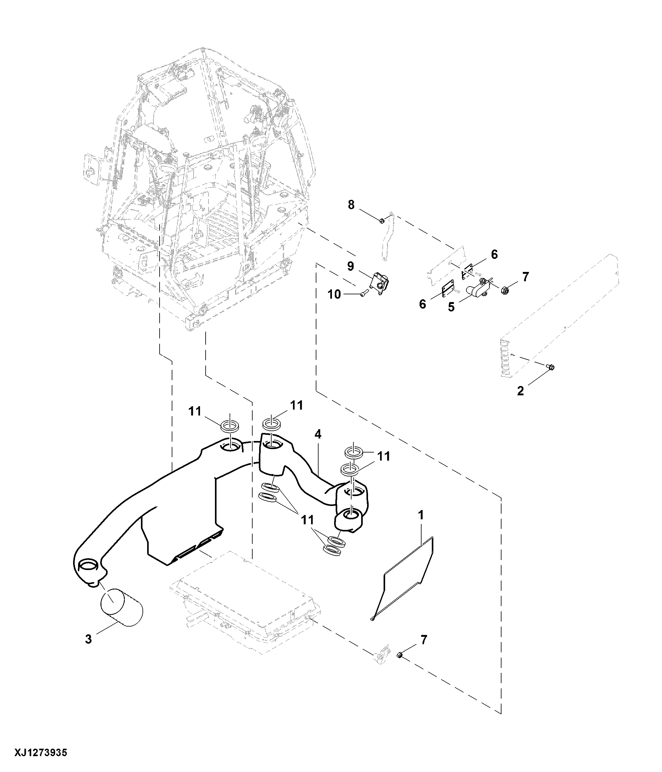 Cab Heater and Air Conditioning Ducts (001762 - )