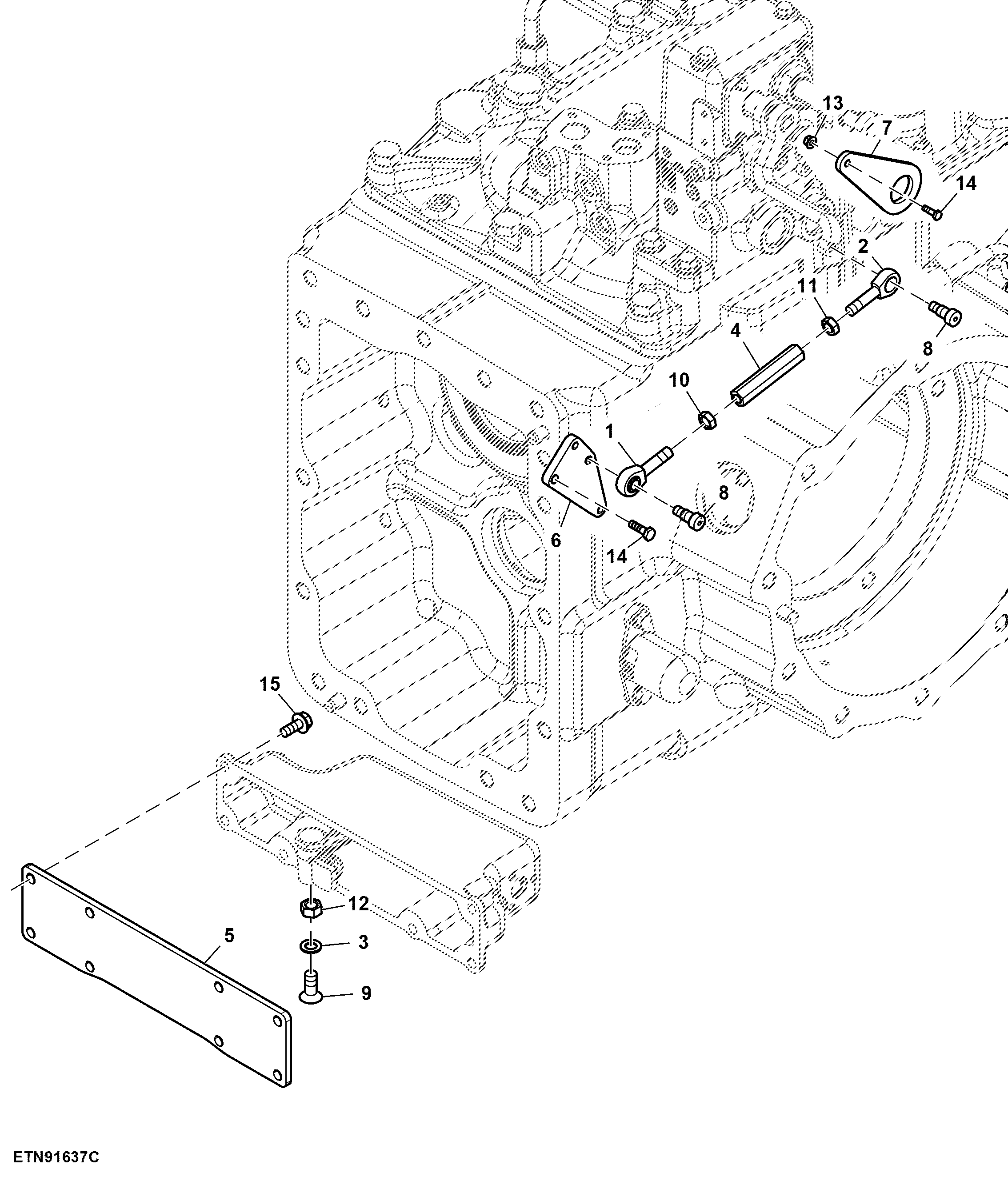 Feedback Linkage, Hitch Valve, W/O Draft Sense