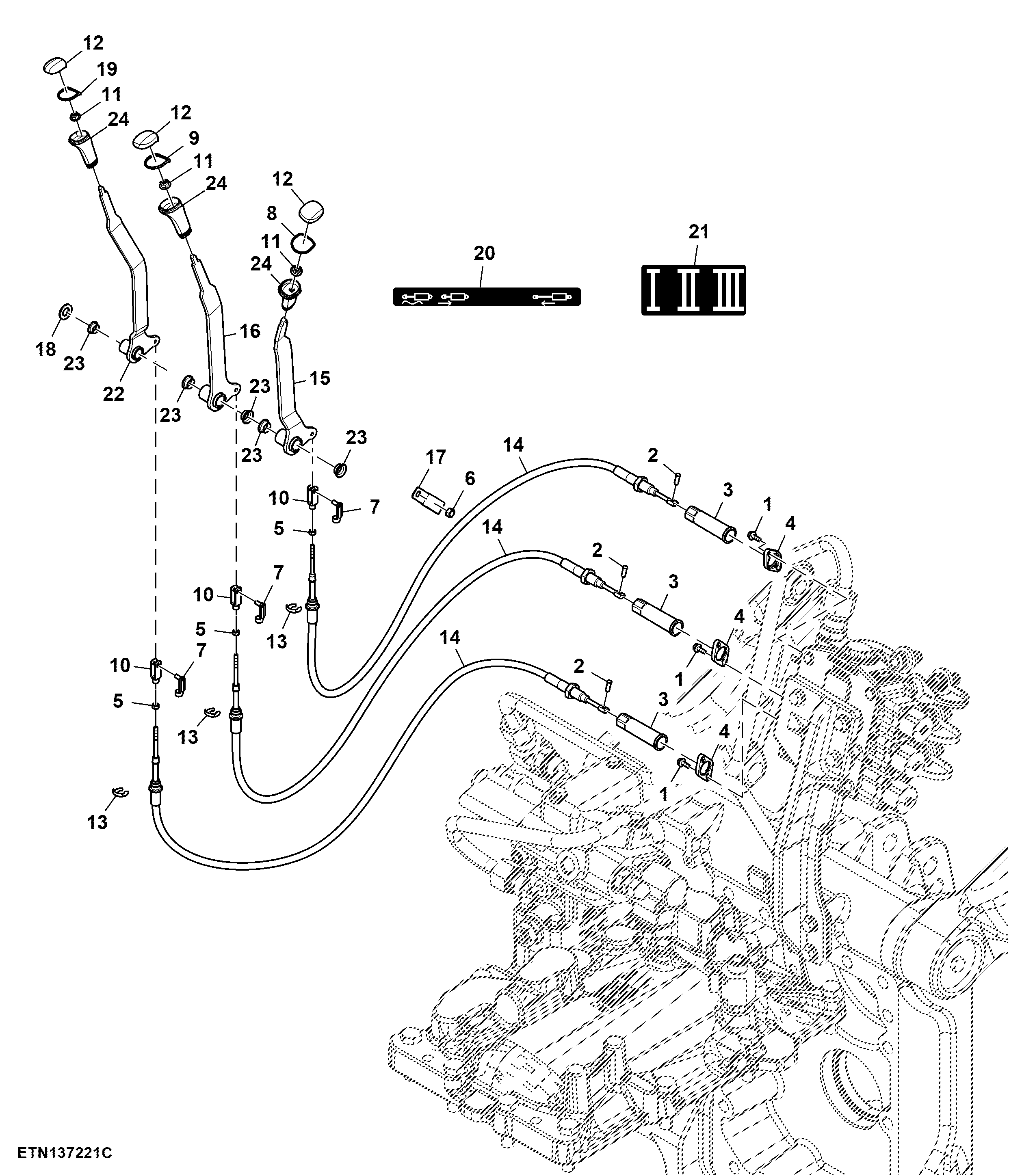 Control Lever, Triple Rear SCV (For Russia)