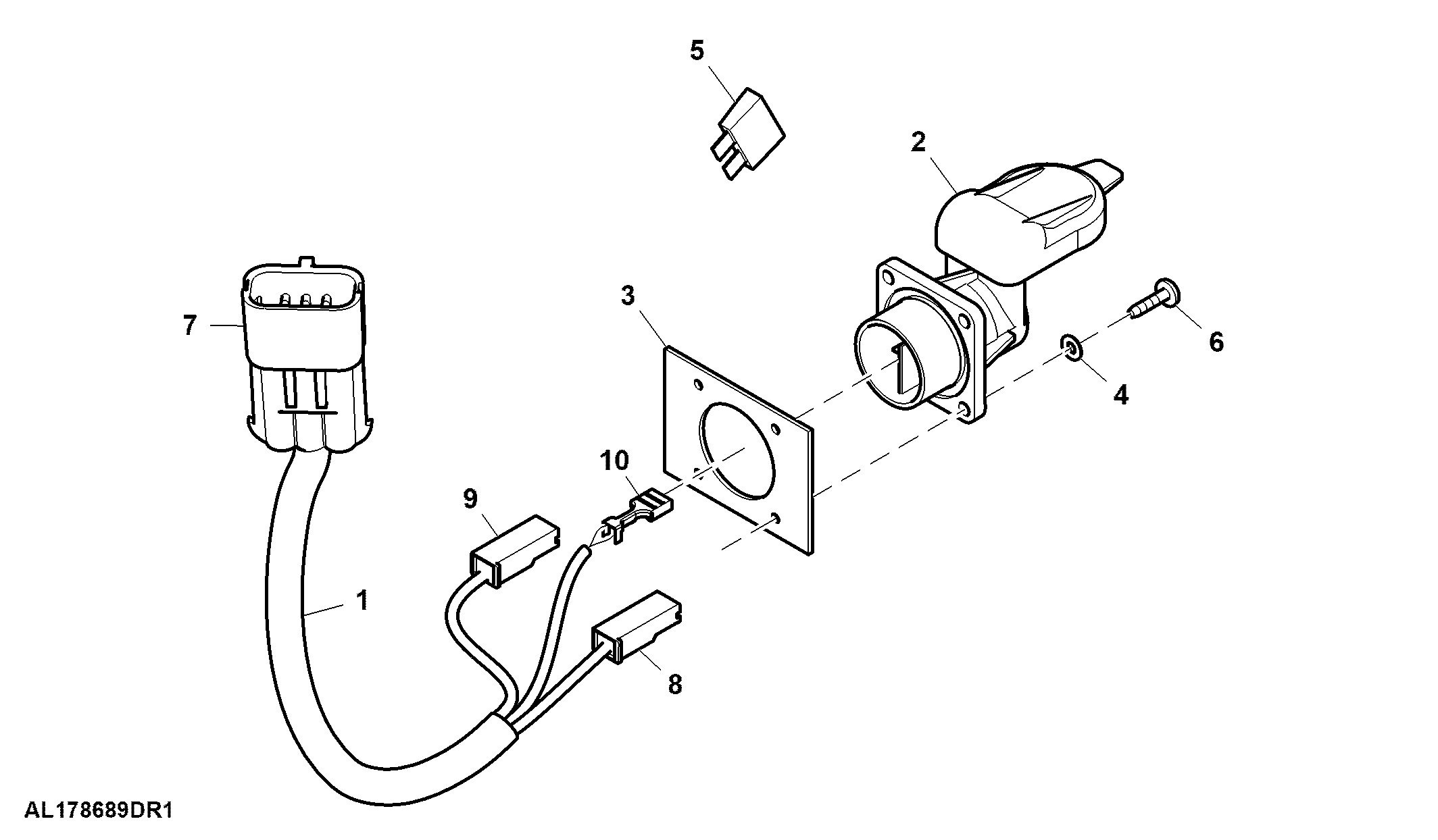 3-Terminal Power Outlet Socket / Wiring Harness