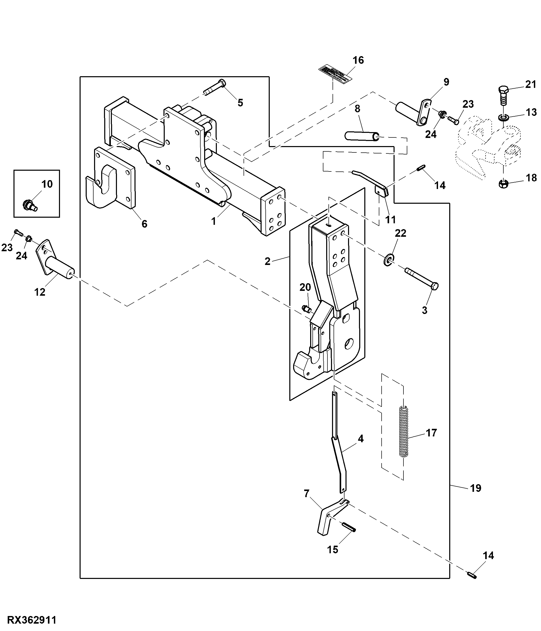 Implement Quick Coupler, Category 3, 4 and 5N