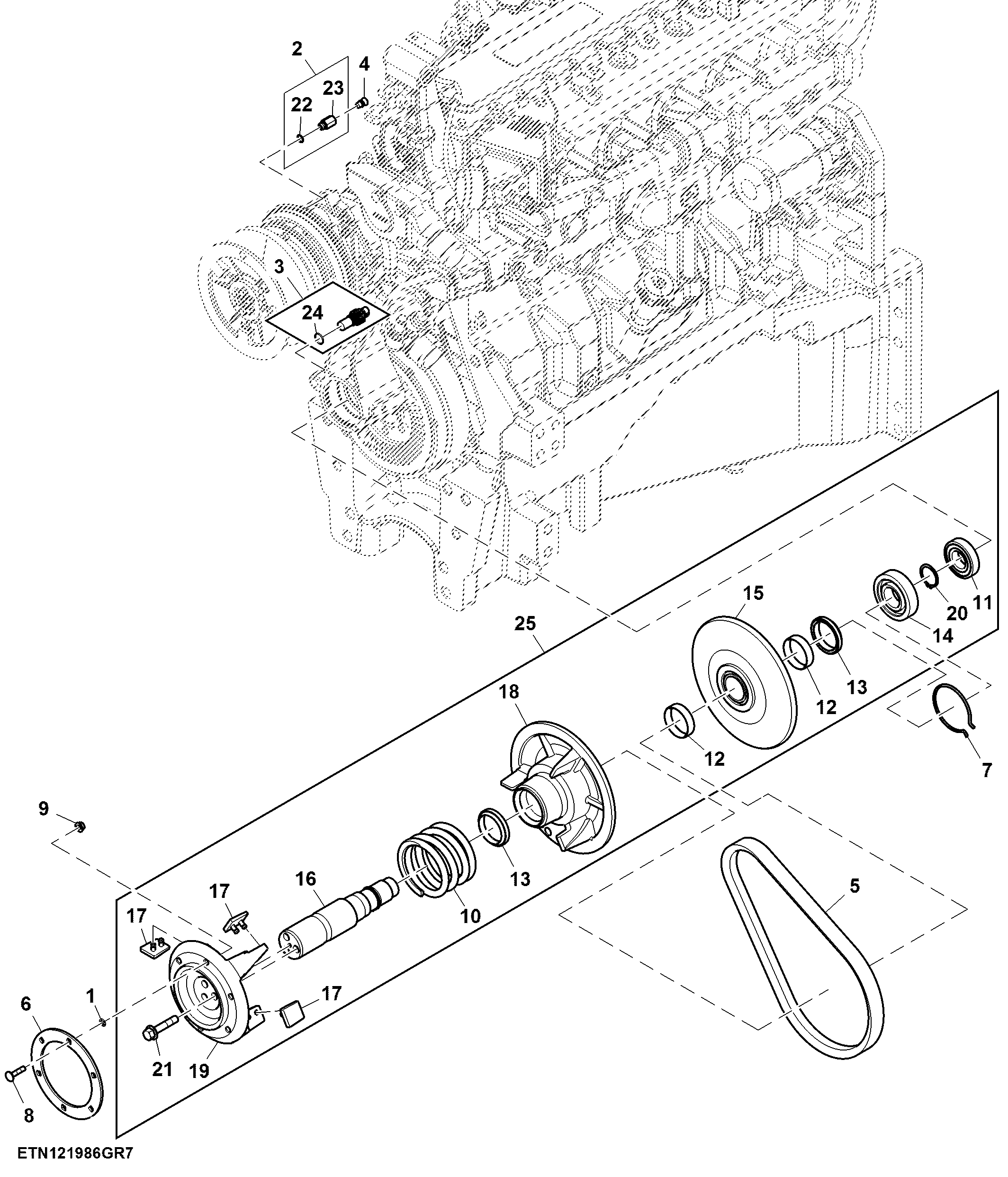 Fan Drive, Driven Assembly, Variable Speed, T2 Engine (100042 - )