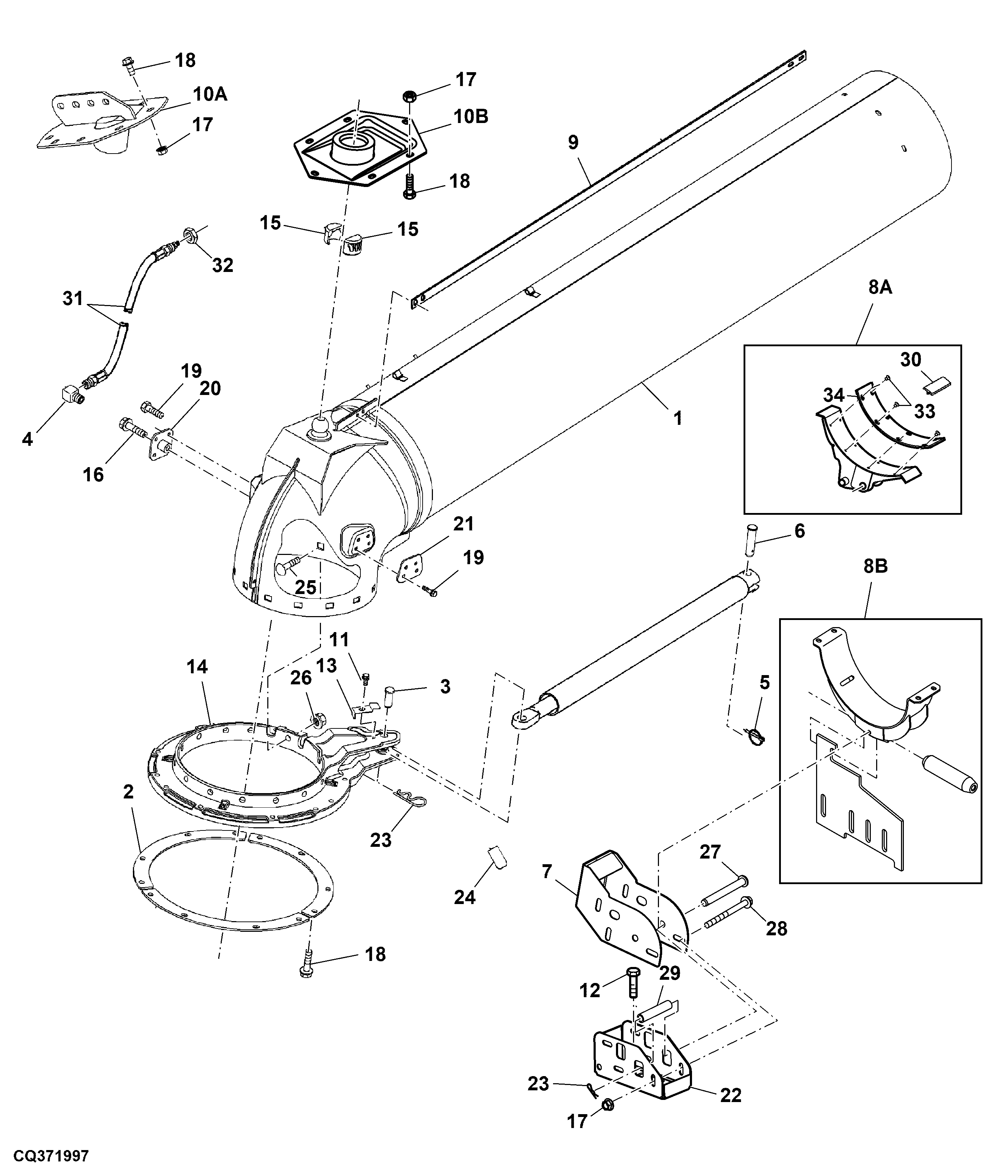 Horizontal Unloading Auger Swivel, High Unloading Rate
