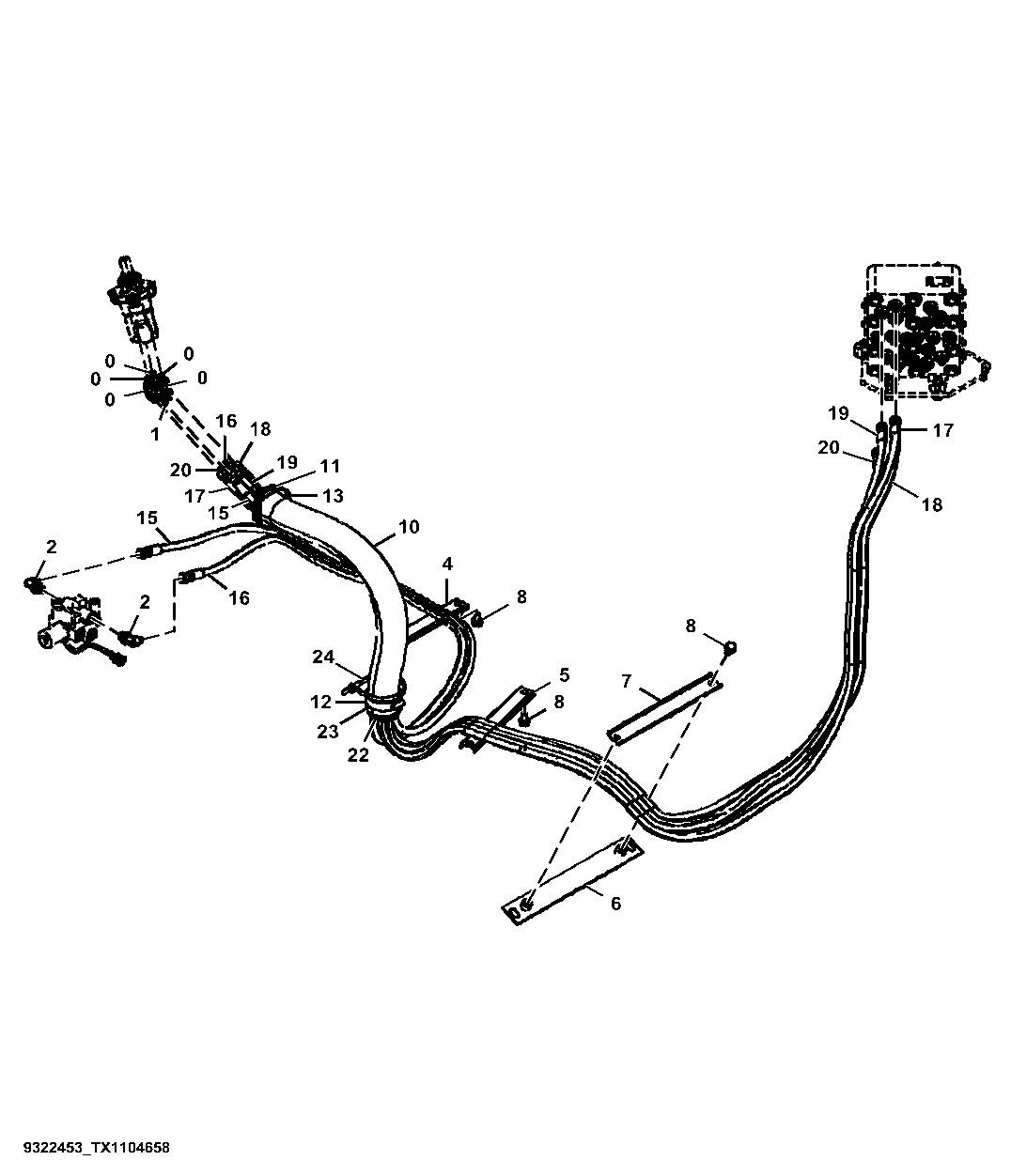 Pilot Lines, Pilot Signal Manifold to Left Pilot Controller