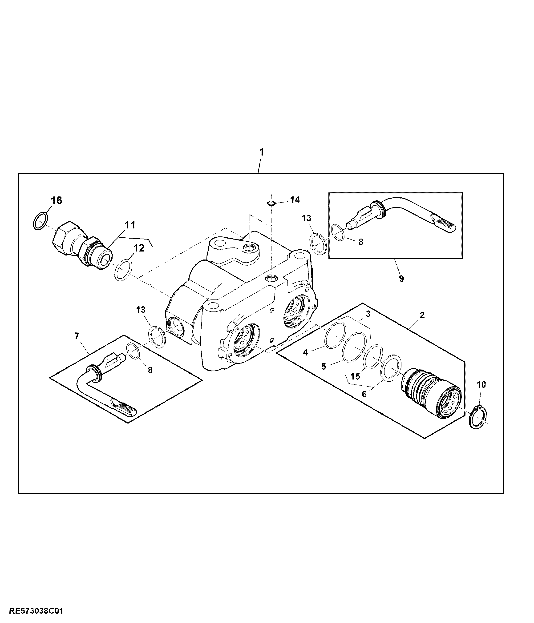 SCV Breakaway Coupler Assembly, High Flow (For Scraper)