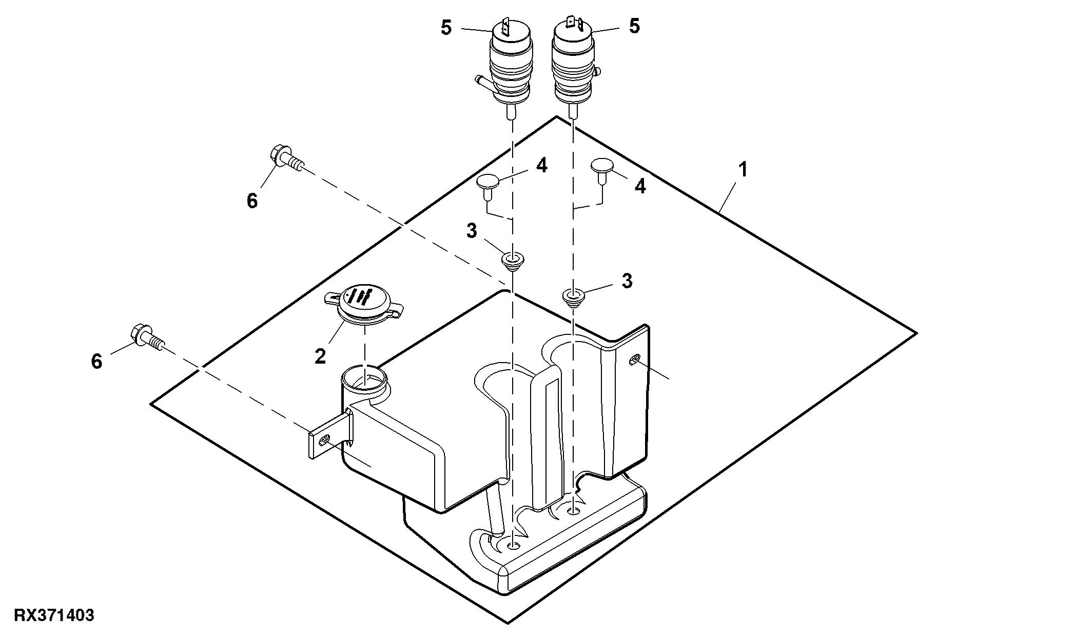 Windshield Washer, W/ Front and Rear Washer Pump