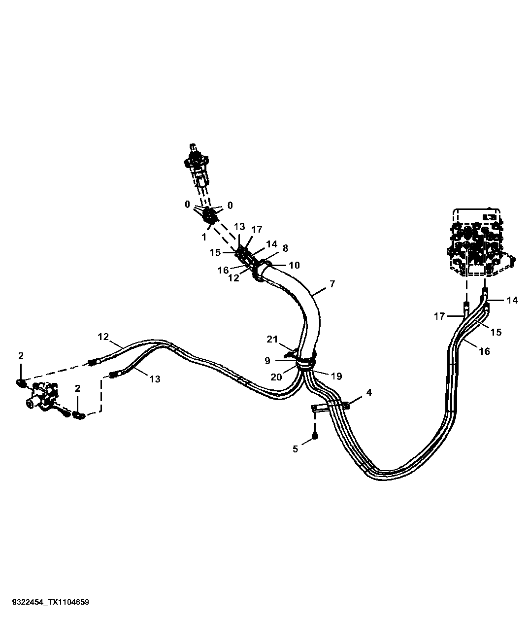 Pilot Lines, Pilot Signal Manifold to Right Pilot Controller