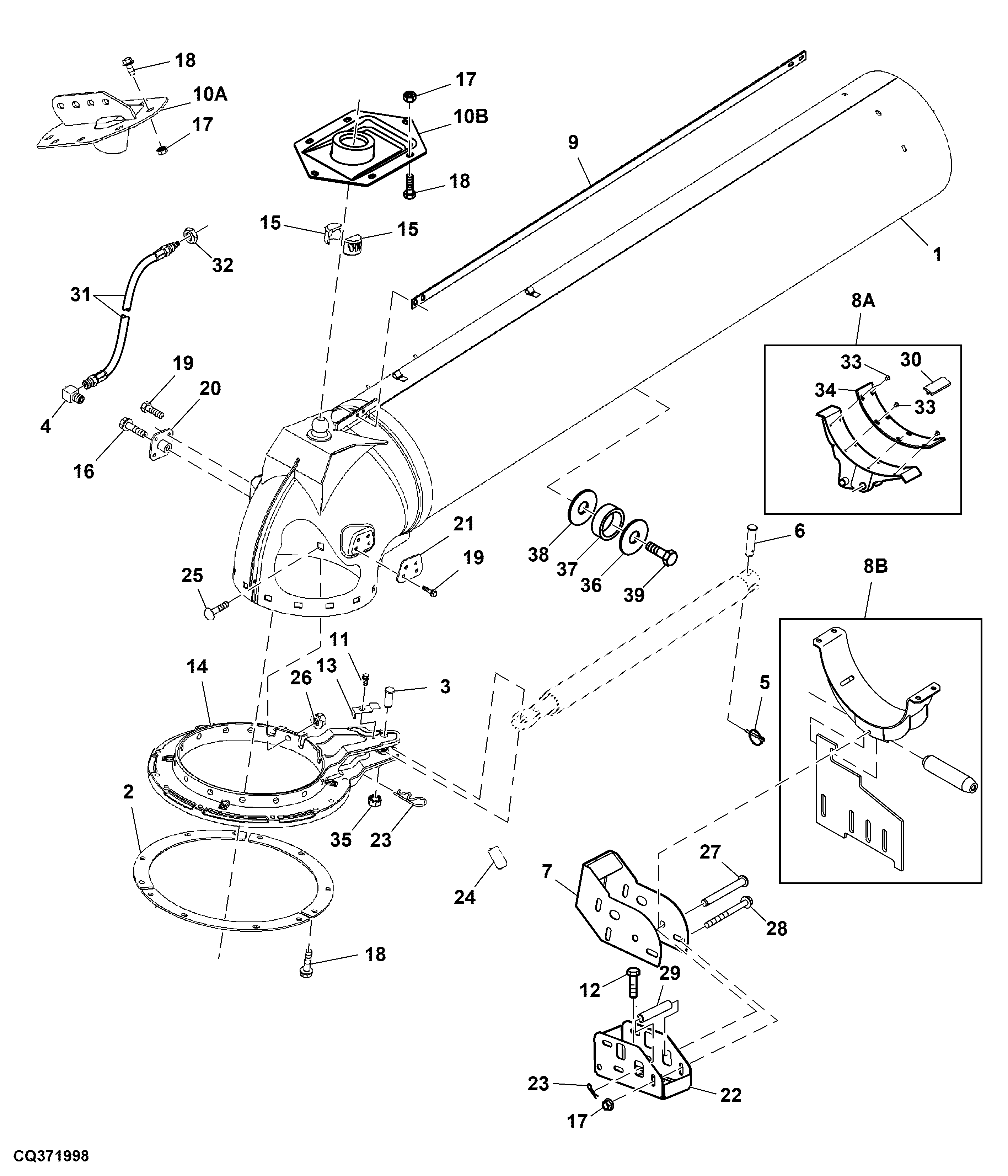 Horizontal Unloading Auger Swivel, High Unloading Rate