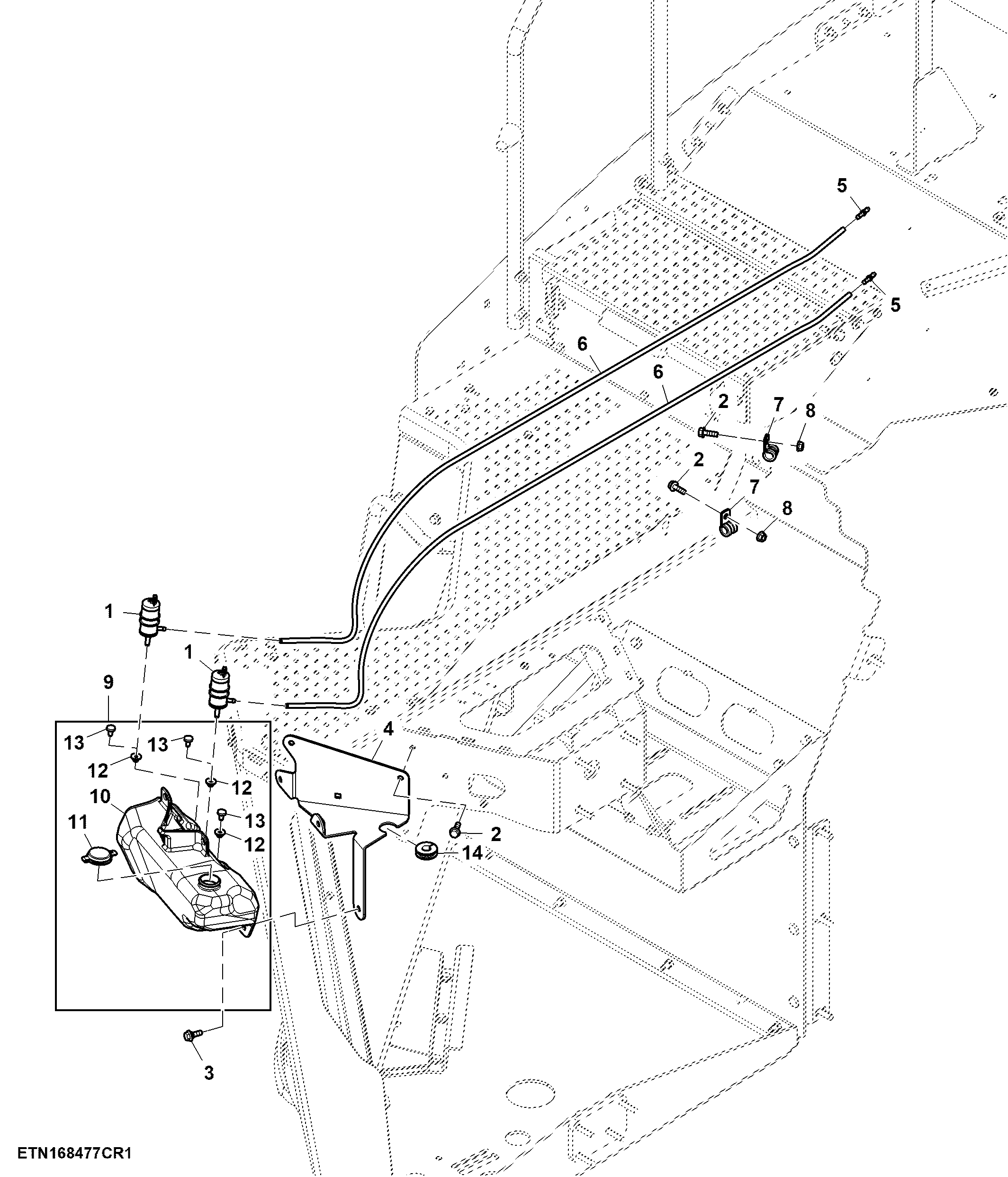 Reservoir, Windshield Washer, 2 Pumps (801465 - )