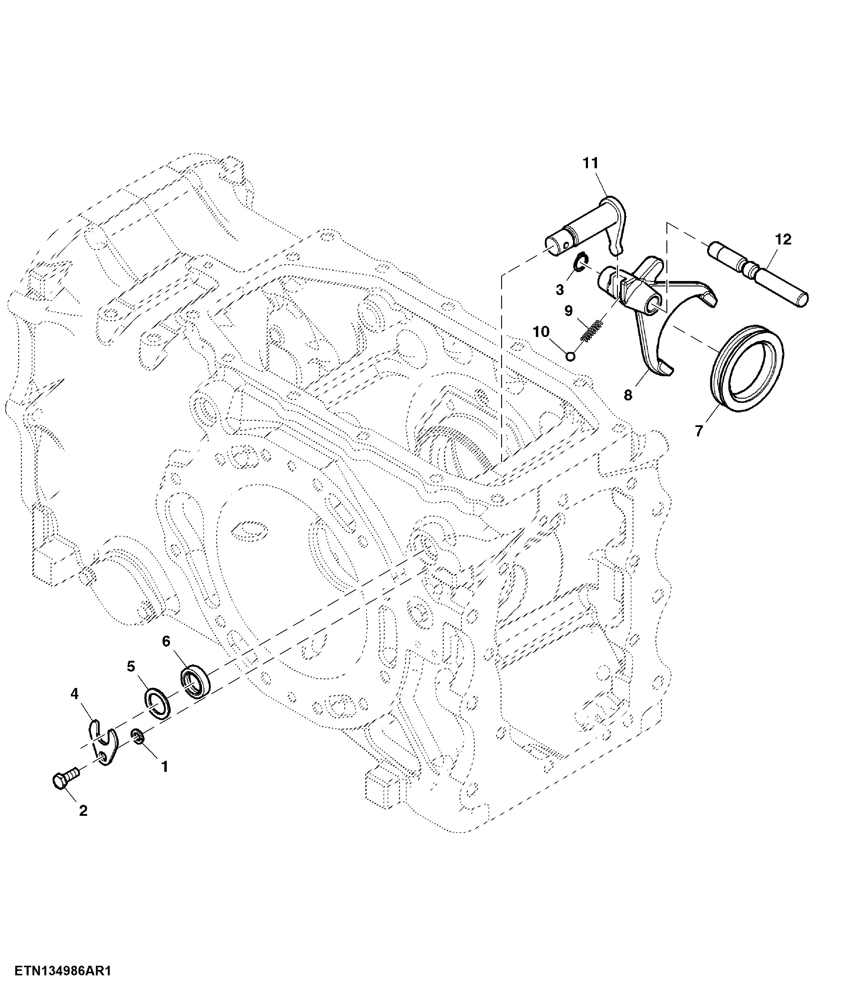 PTO Shifter Shaft, Dual Clutch, Reverse PTO