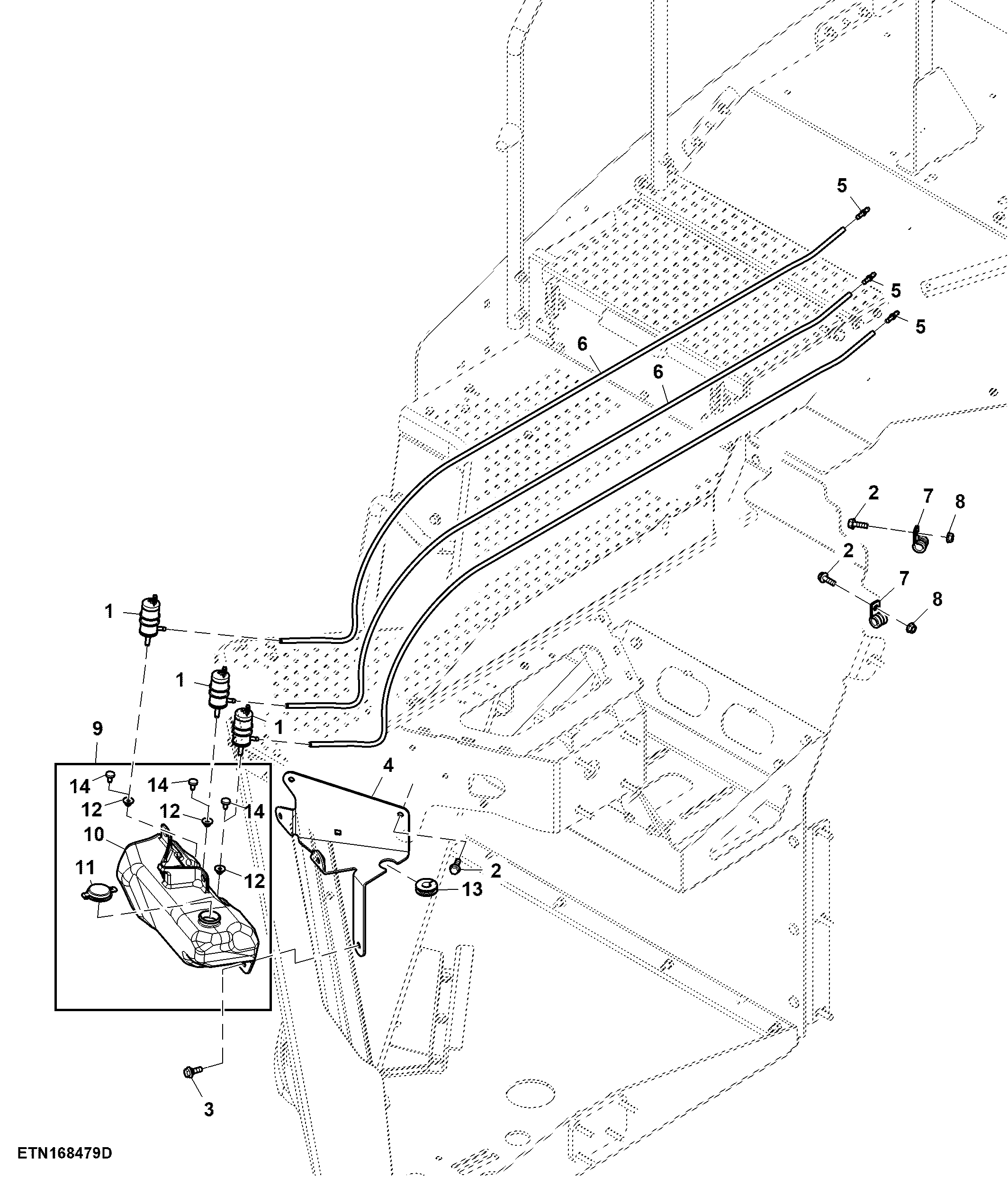 Reservoir, Windshield Washer, 3 Pumps (801465 - )