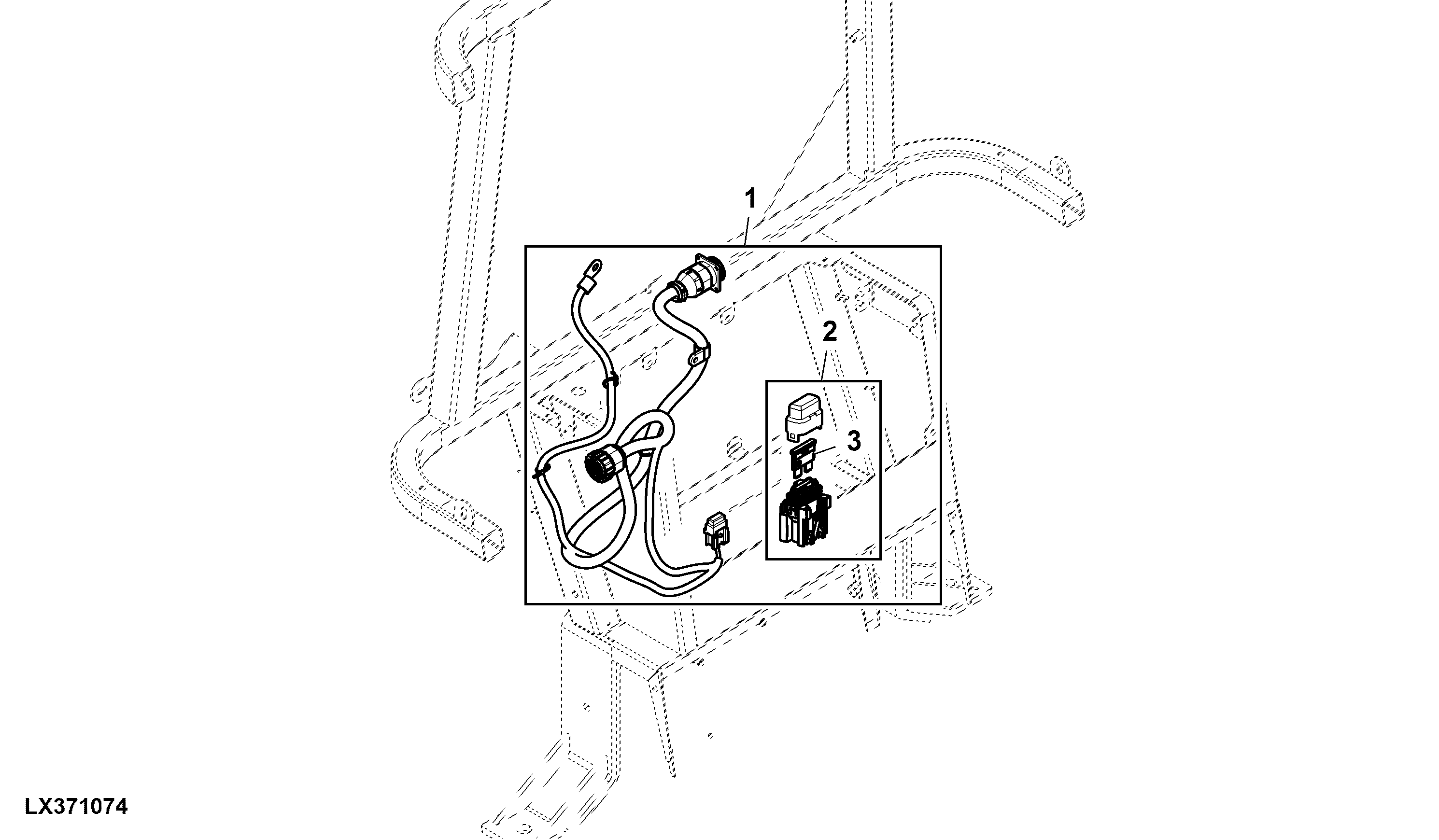 Wiring Harness, Electronic Rockshaft