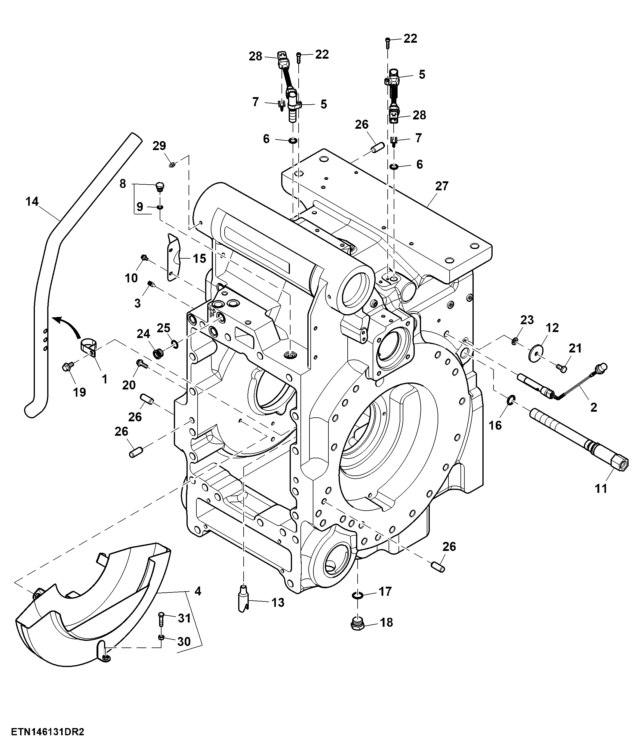 Differential Case Assembly, Rear Axle ( - 927000)