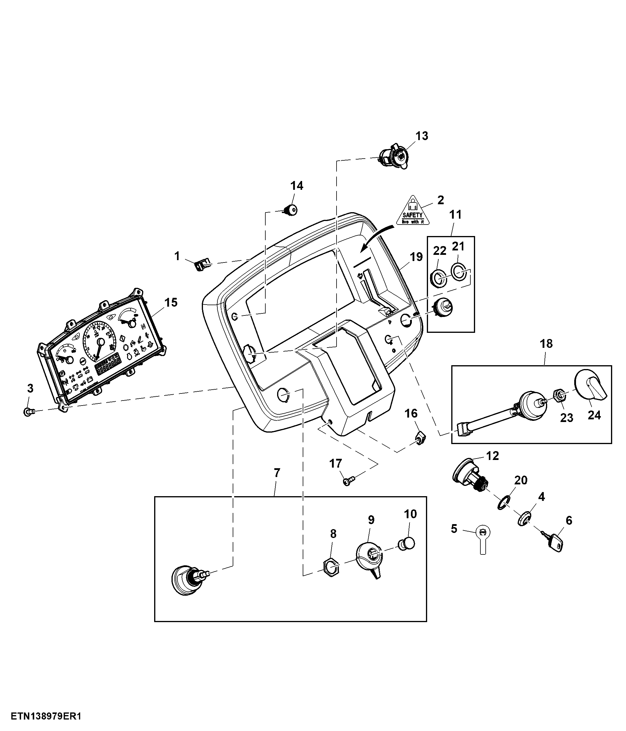 Instrument Panel, Telematics, Premium, 2400 RPM ( - 060829)
