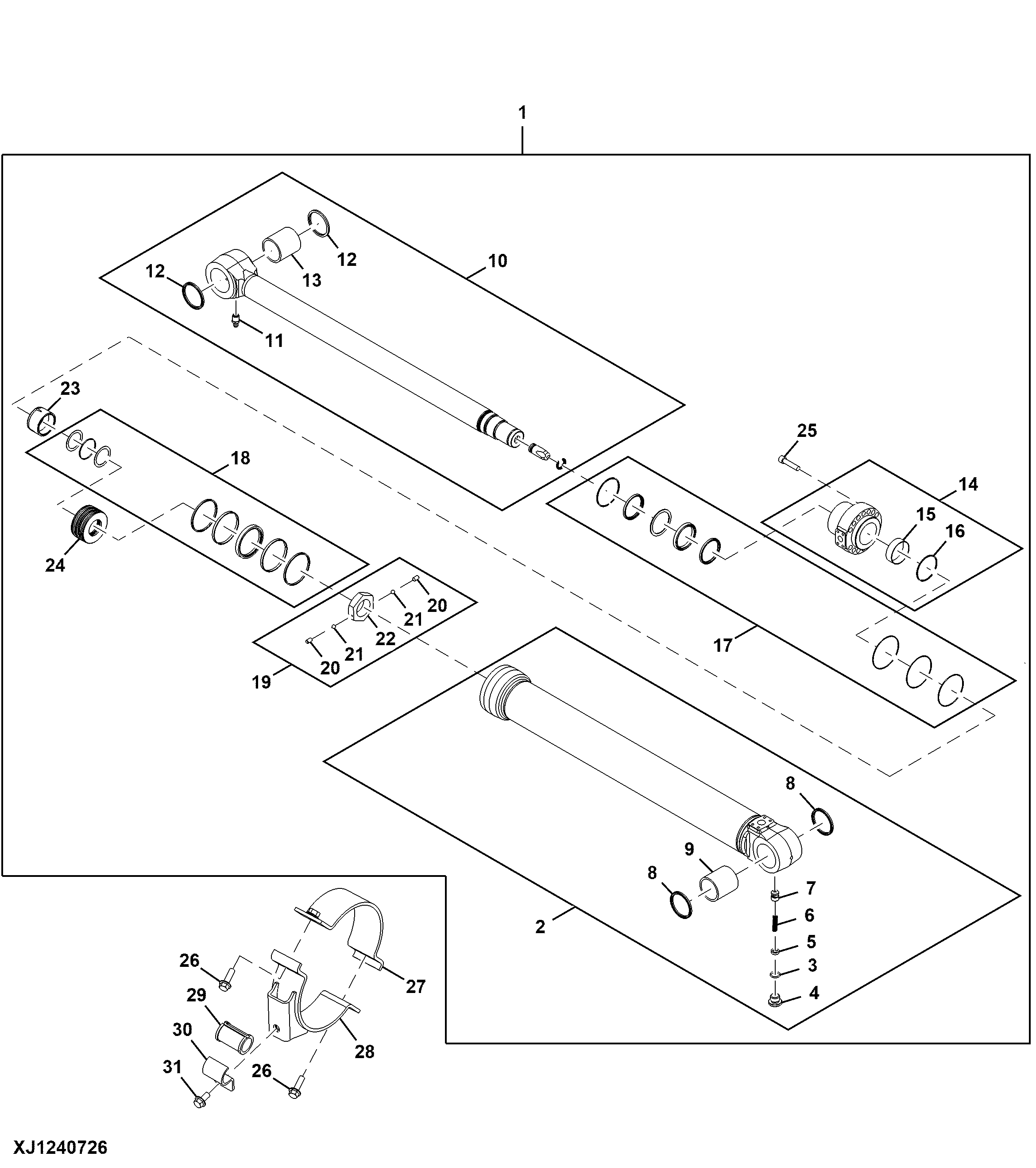 Arm Cylinder, Standard Carriage (For China)