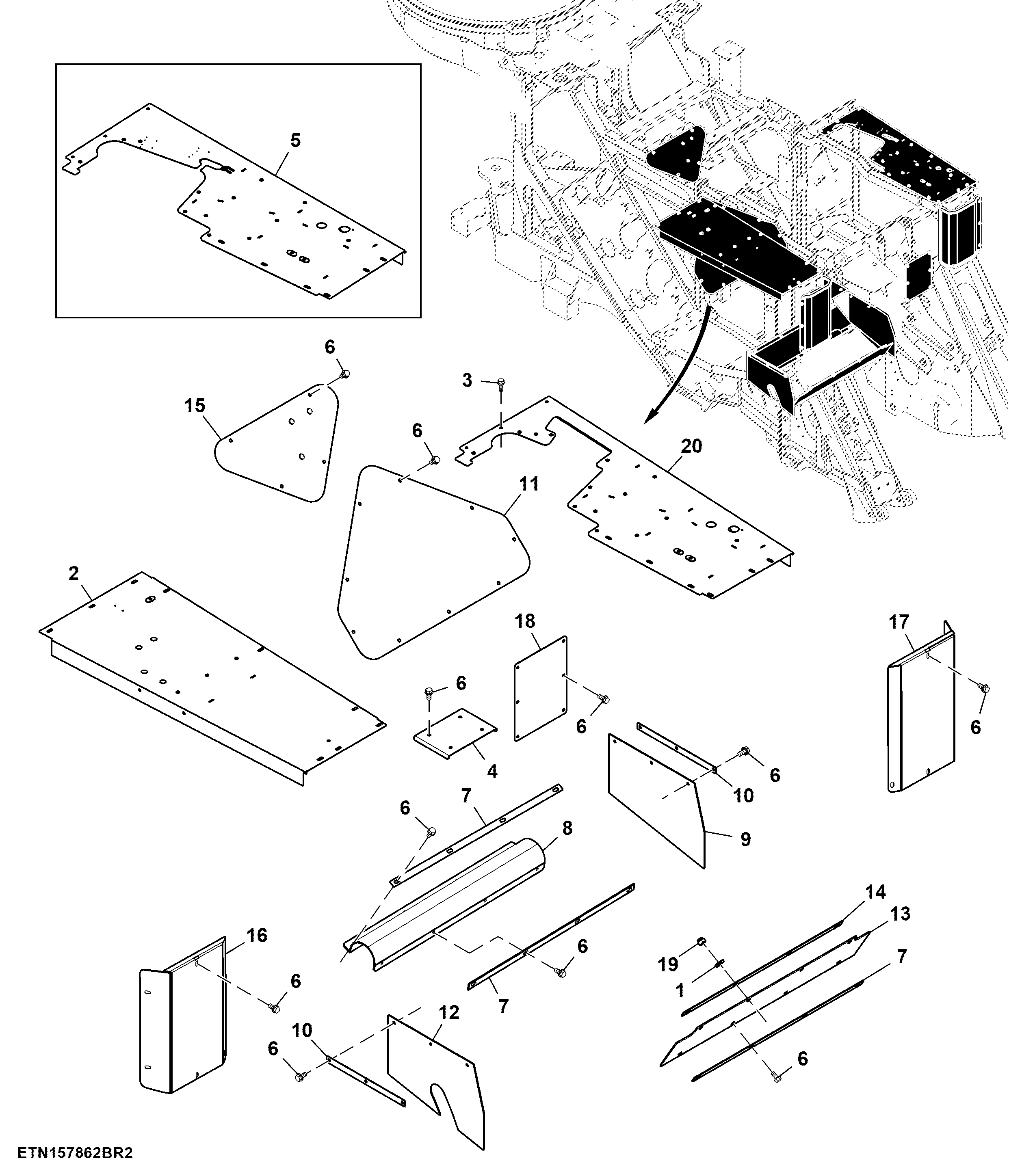 Engine Compartment Shields (181101 - 190000)