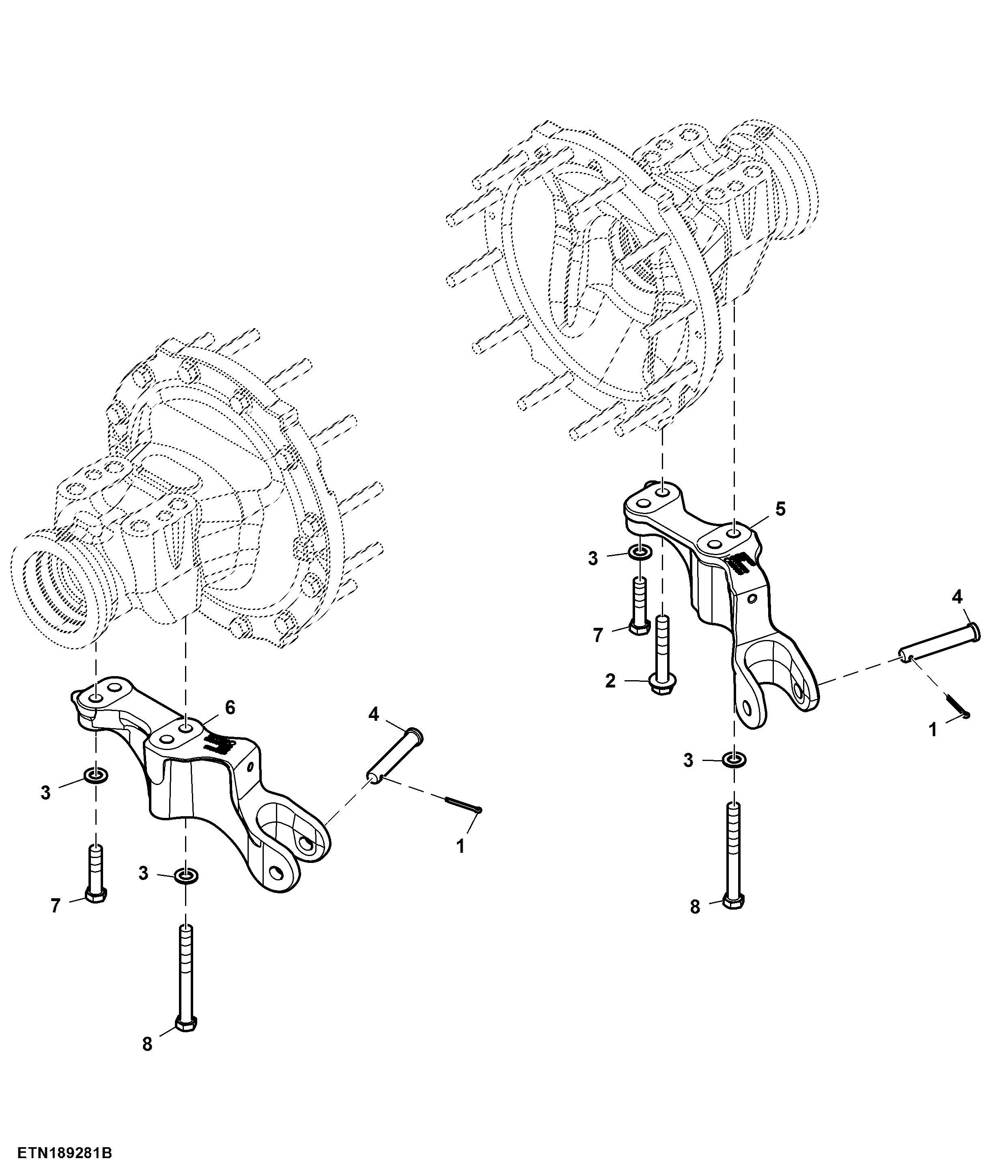 Mountings, Hitch Stabalizer, W/ Suspended Cab, W/ SFA