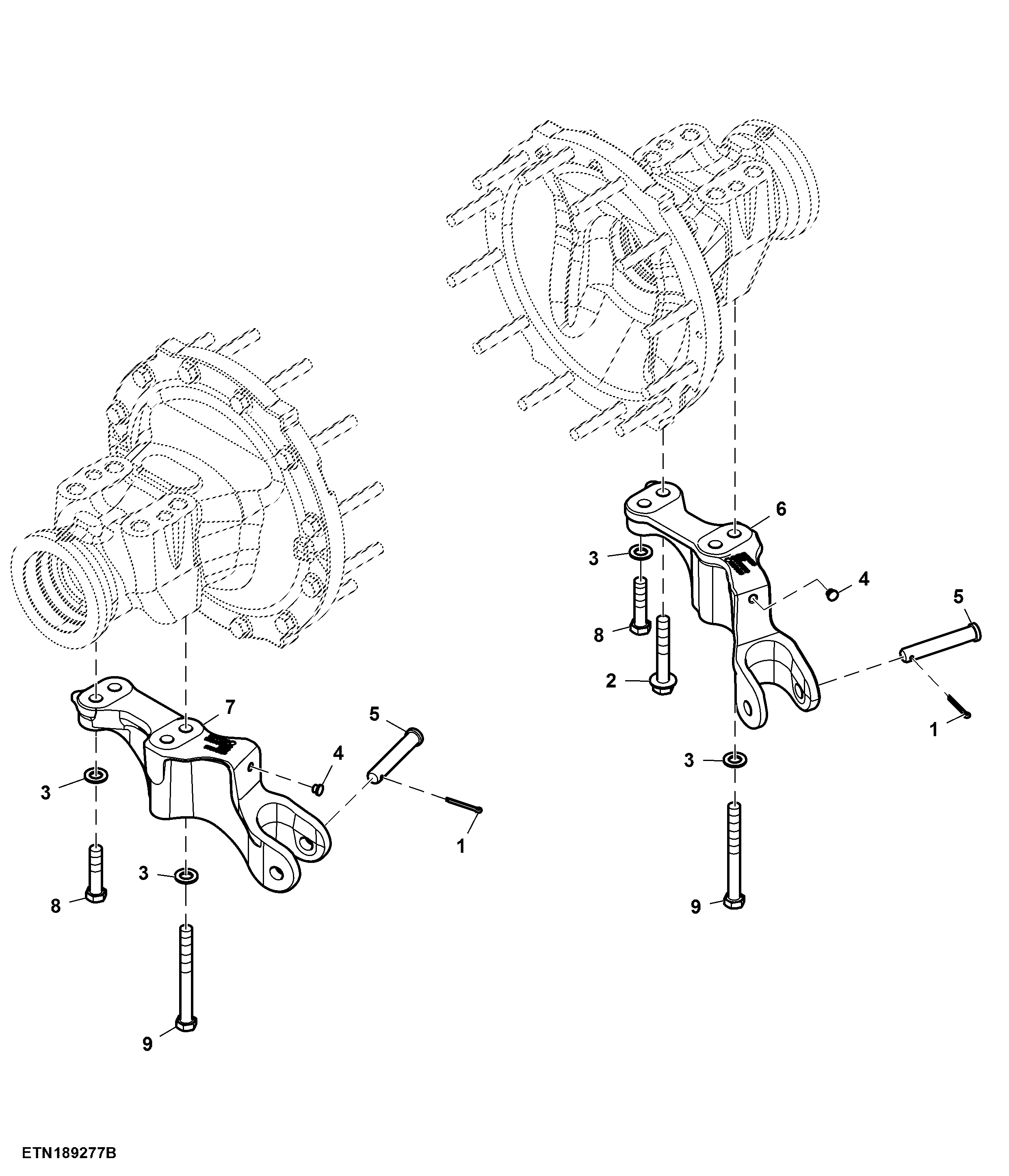 Mountings, Hitch Stabalizer, W/O Suspended Cab, W/ SFA