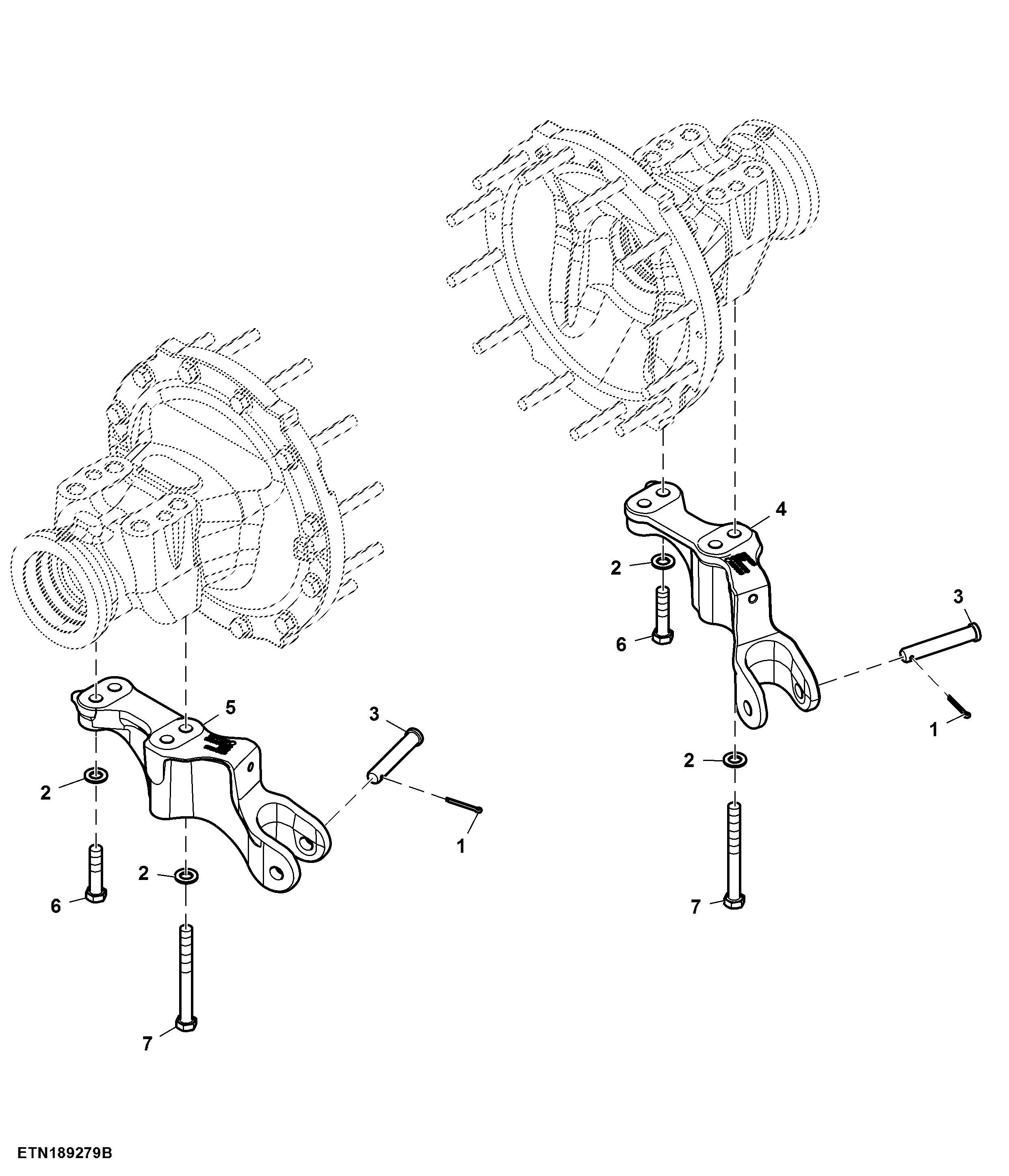 Mountings, Hitch Stabalizer, W/ Suspended Cab, W/O SFA