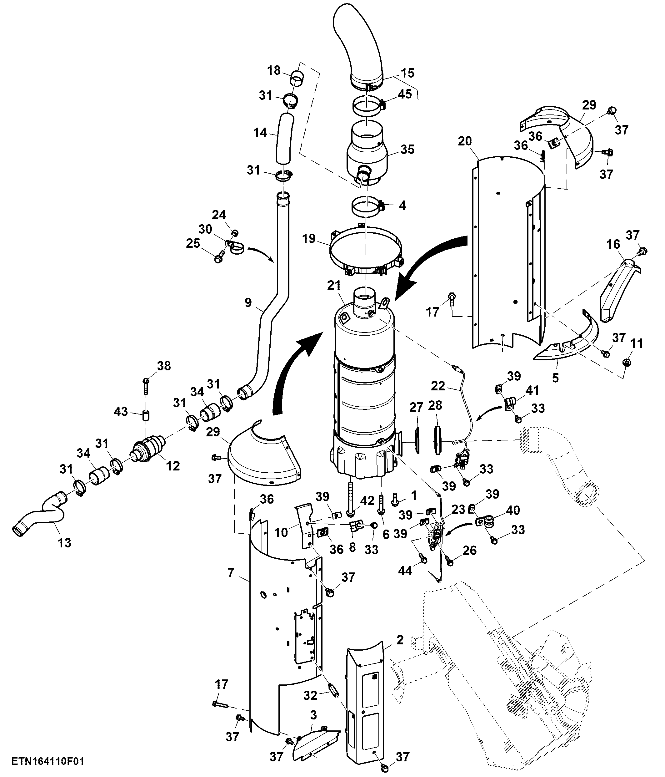 Exhaust Pipe, 15.0 L, FT4 Engine (For EU28+) (1/2)