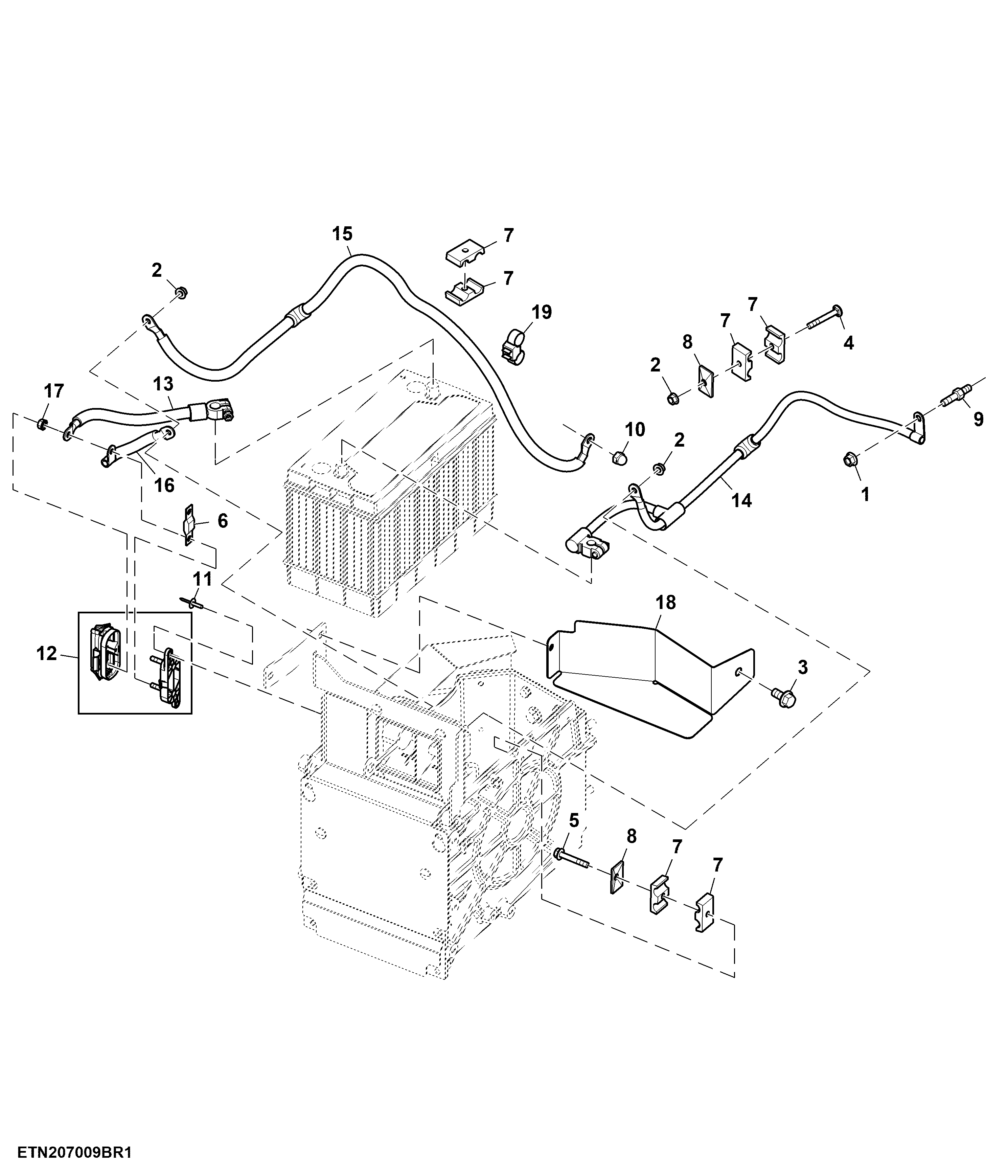 Battery Cables W/O Battery Disconnect Switch