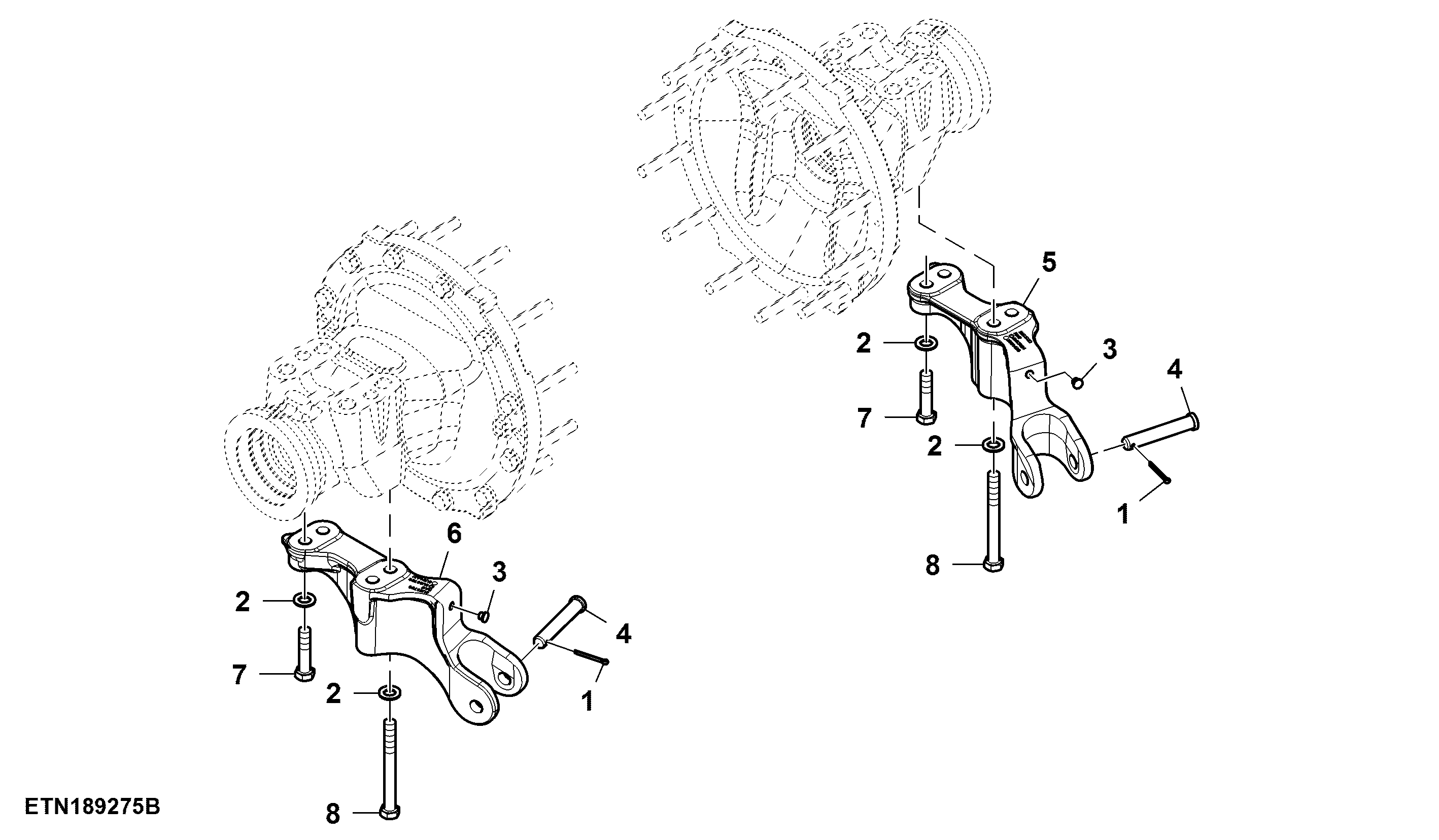 Mountings, Hitch Stabalizer, W/O Suspended Cab, W/O SFA