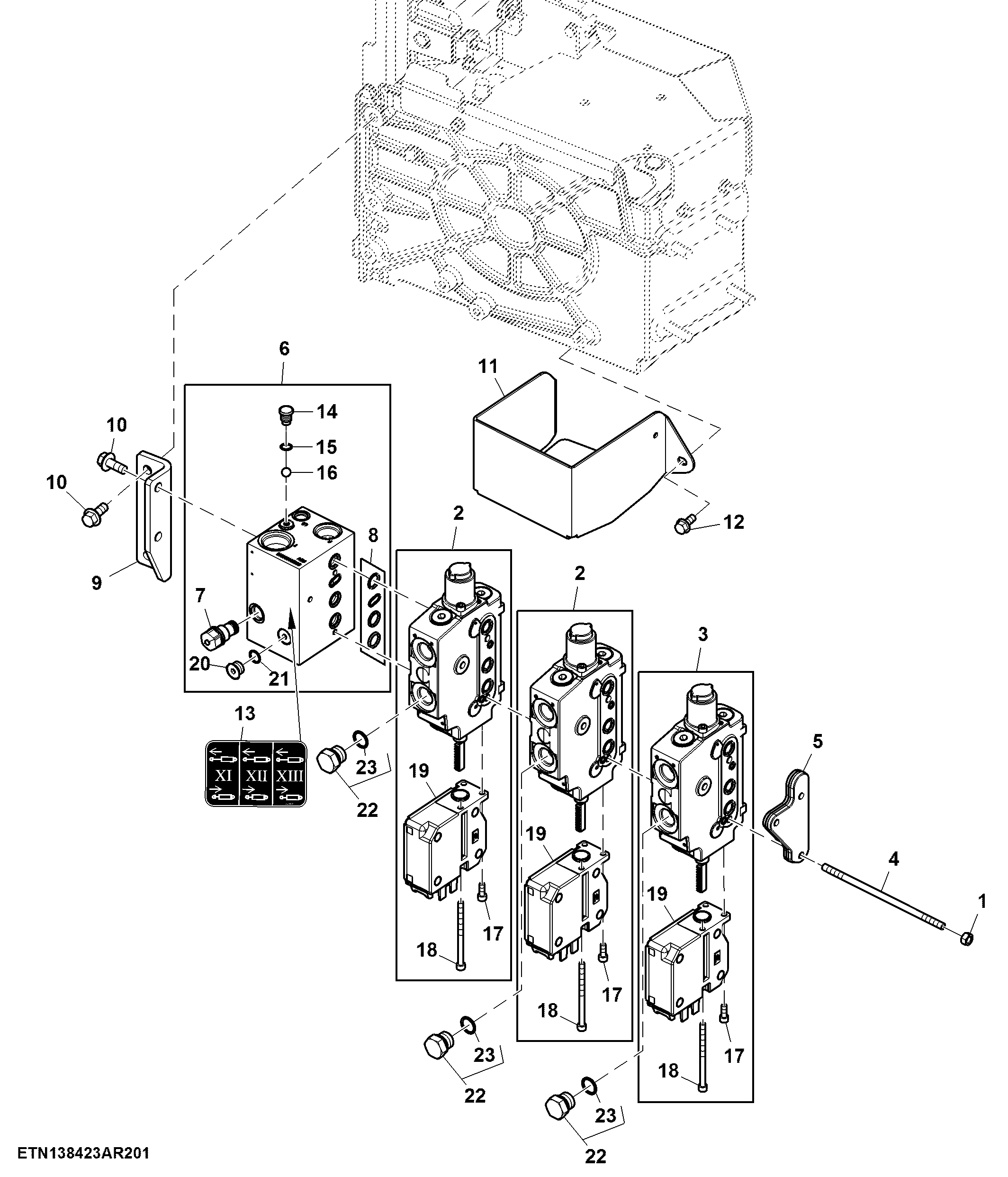 Triple Mid SCV, Electro-Hydraulic, PFC Hydraulics (1/3)