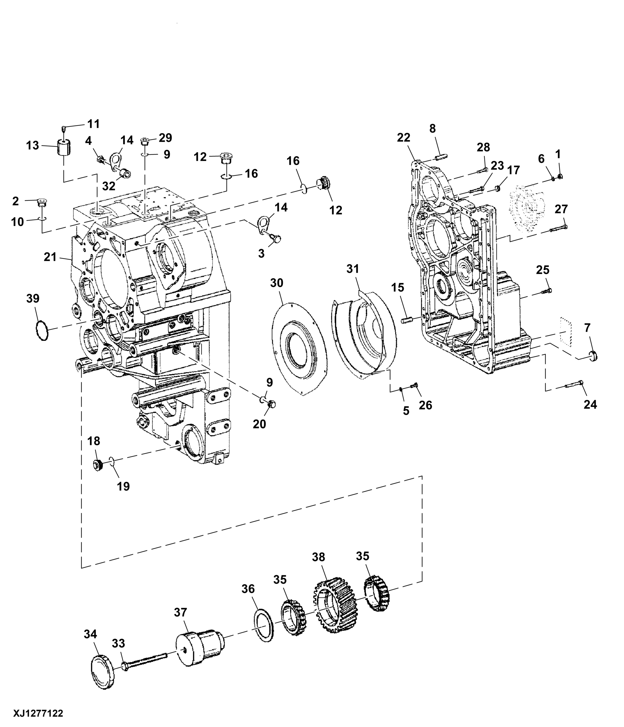 Transmission Housing with Lock-up Torque Converter