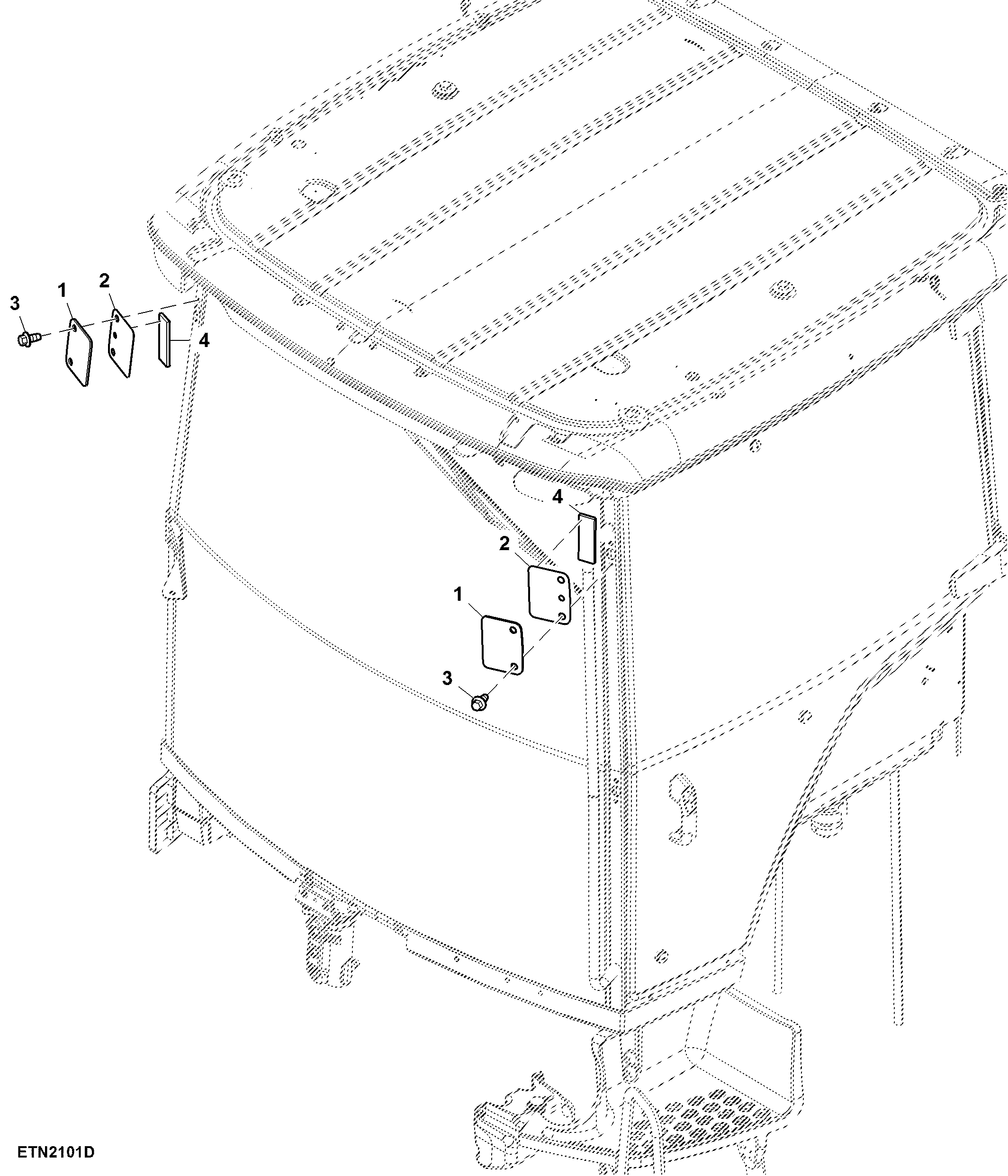 Covers, Floodlamp, W/O Loader / Front Hitch