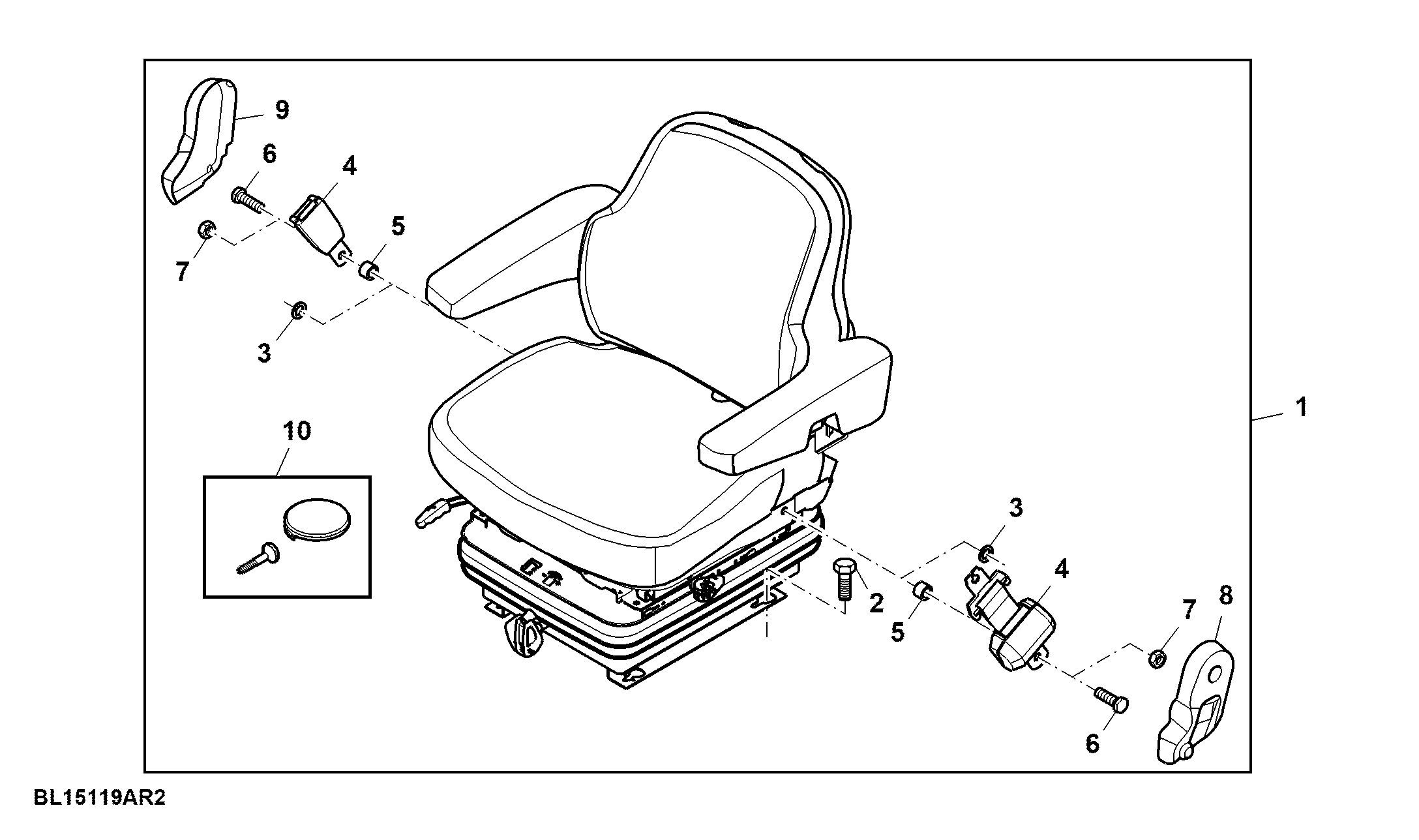 Attachment, Seat, Air Suspended, MSG95GL/731