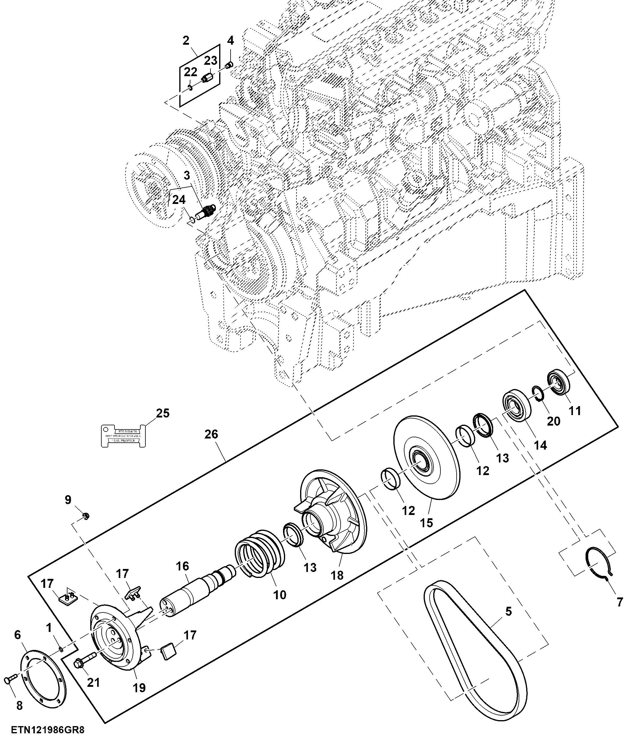 Fan Driven Assembly, Variable Speed, 9.0 L, T2/ T3 Engine (918605 - )