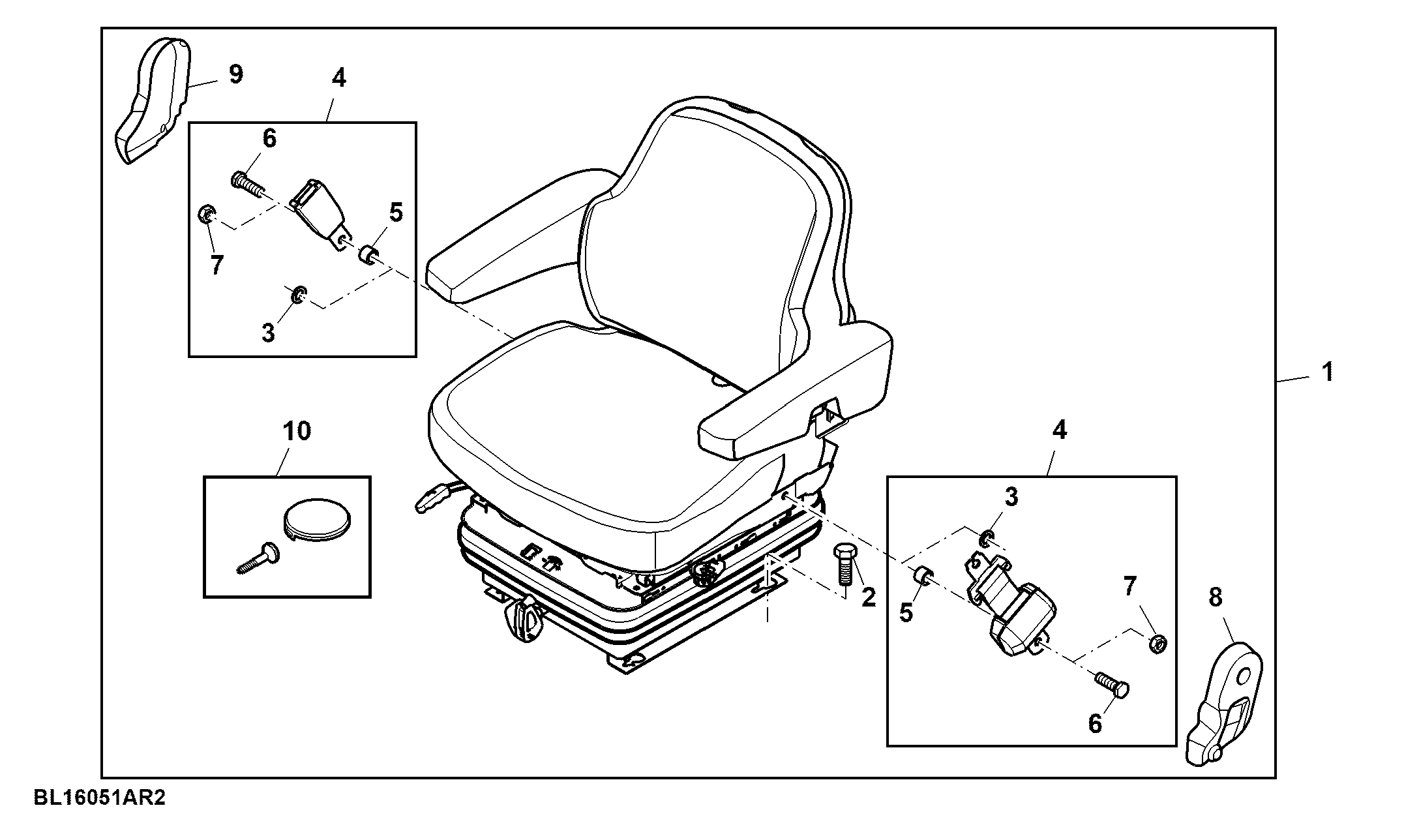 Attachment, Seat, Air Suspended, MSG95G/731