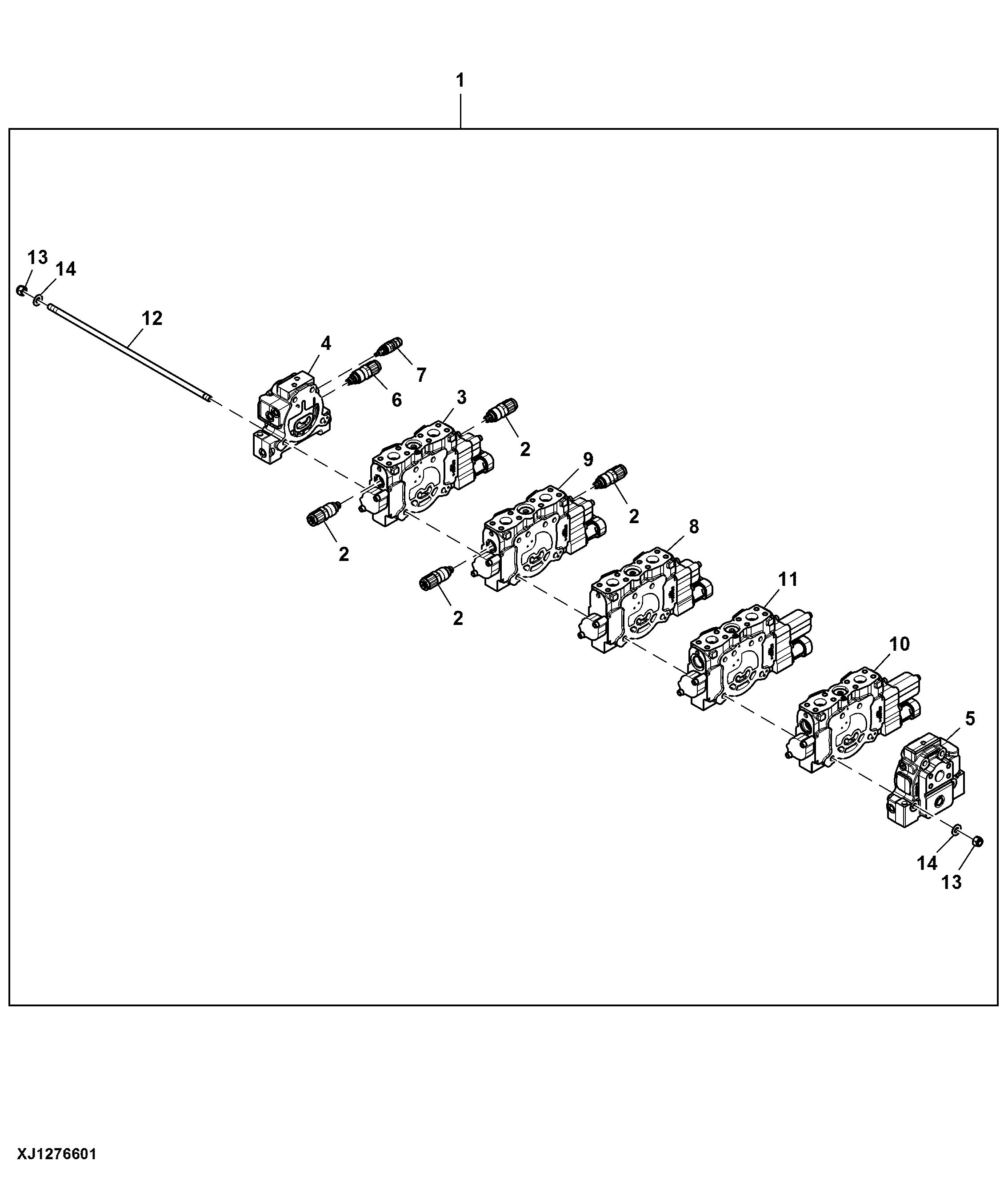 Three Spool Loader Control Valve Components