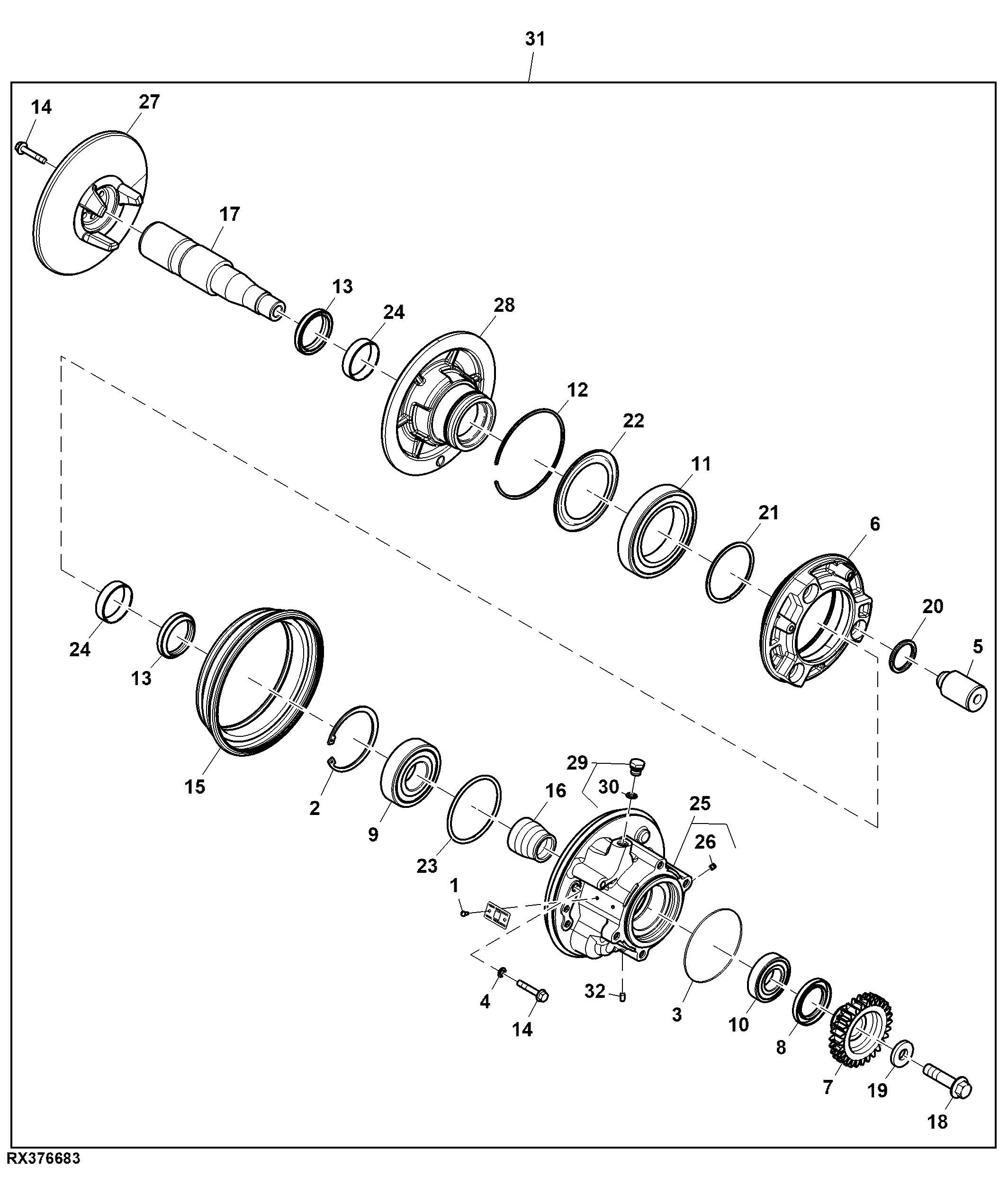 Fan Driver Assembly, Variable Speed, 9.0 L Engine