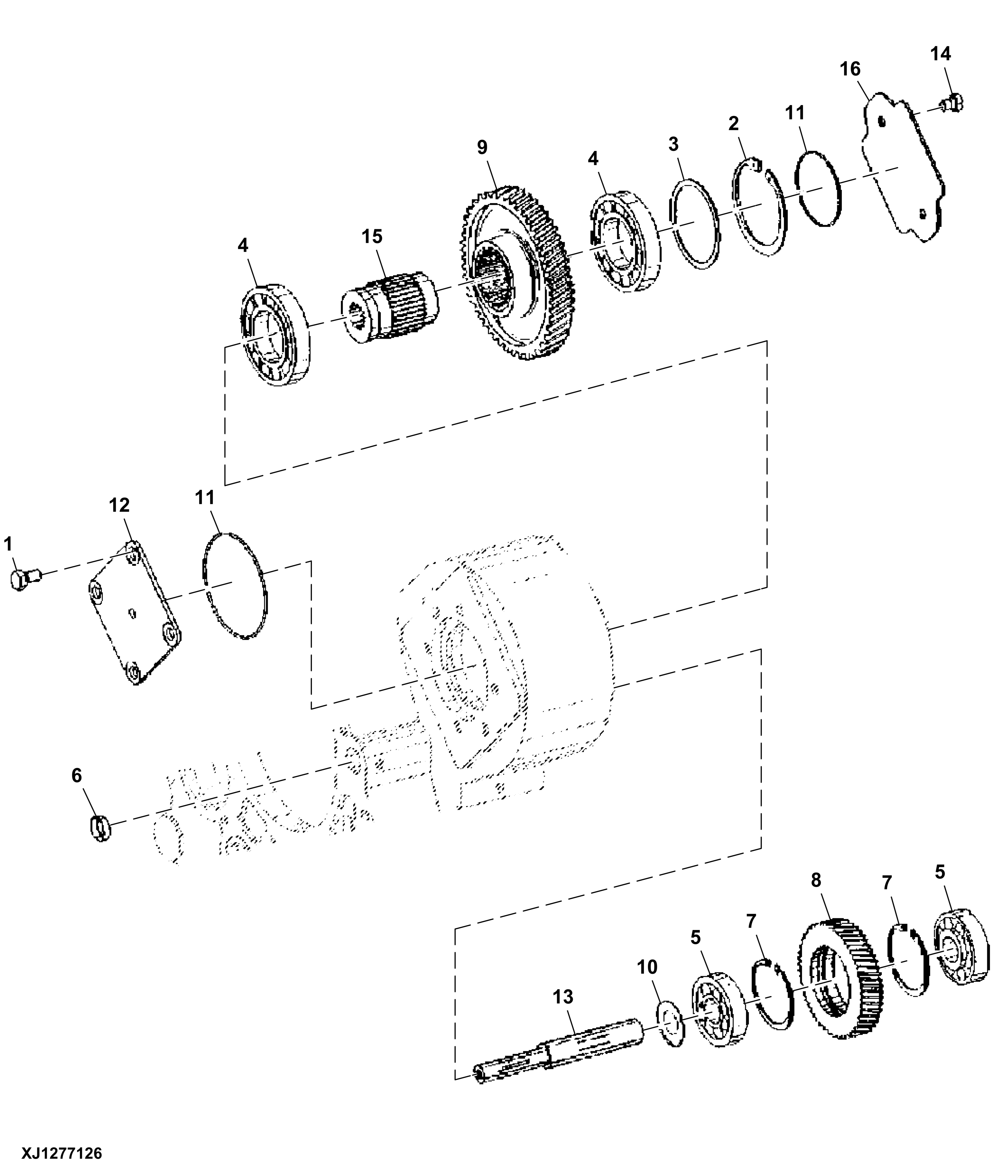 Transmission Hydraulic Pump Drive Shaft Gears