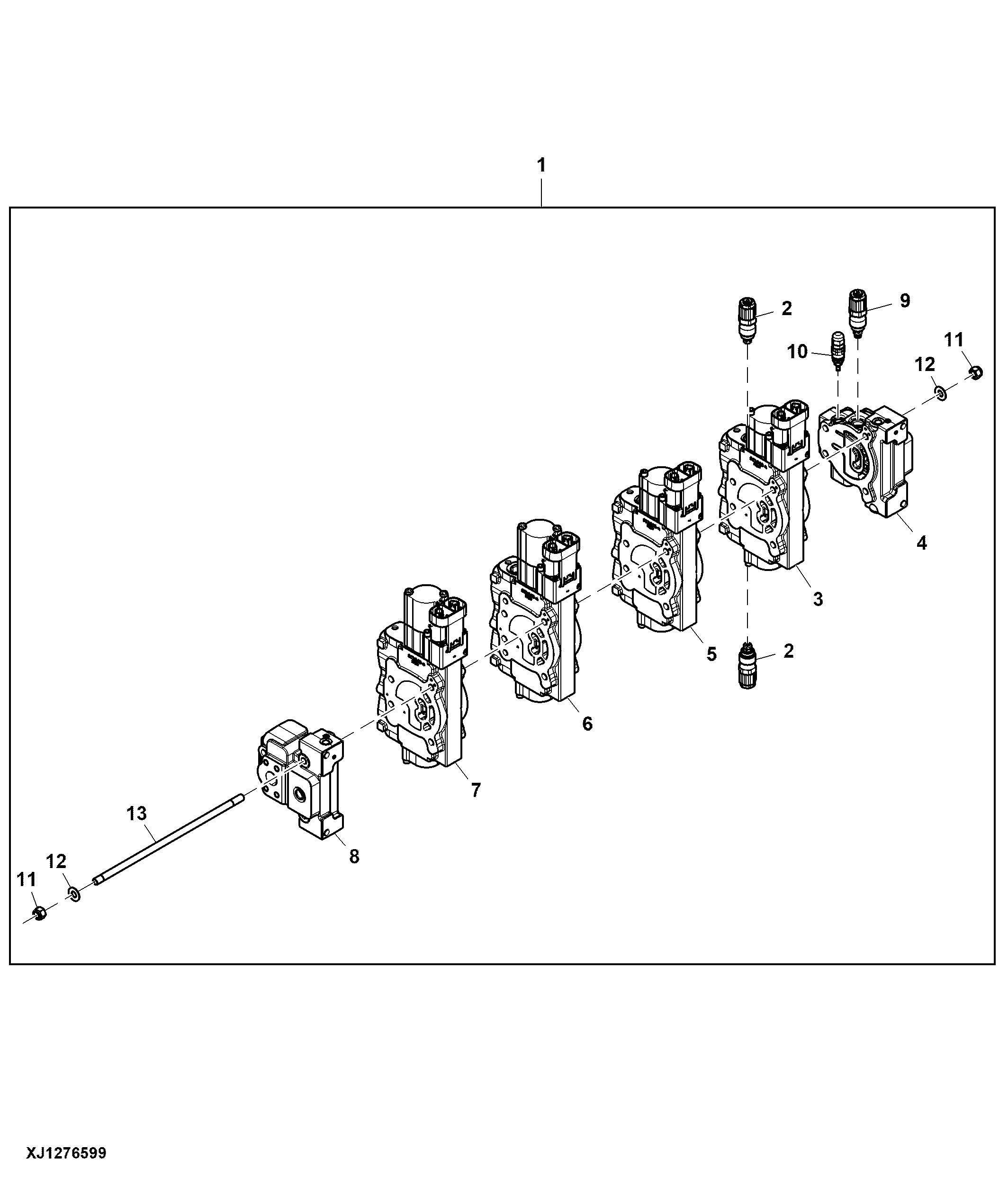 Three Spool Loader Control Valve Components