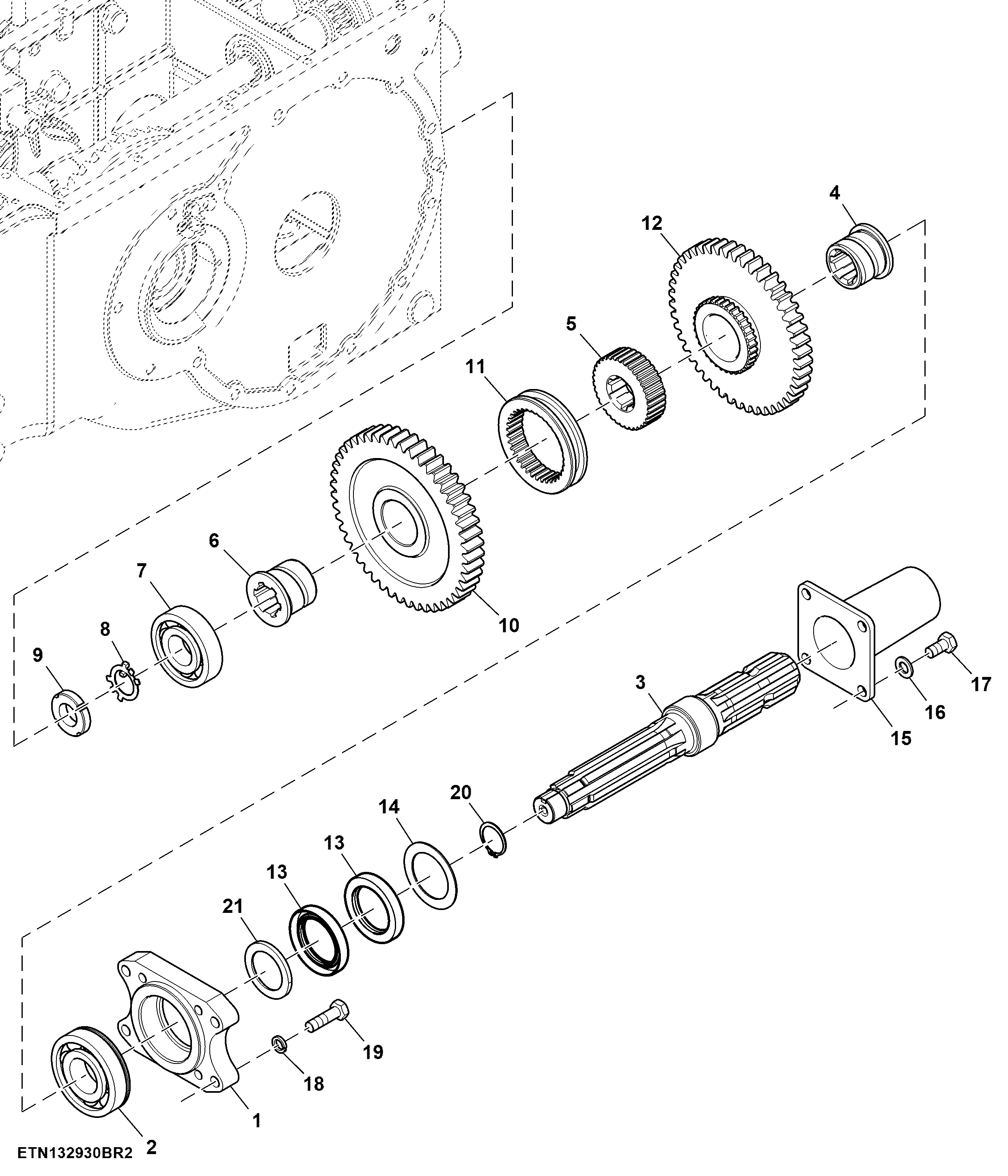 PTO Output Shaft, 8X2 Transmission, 720 RPM