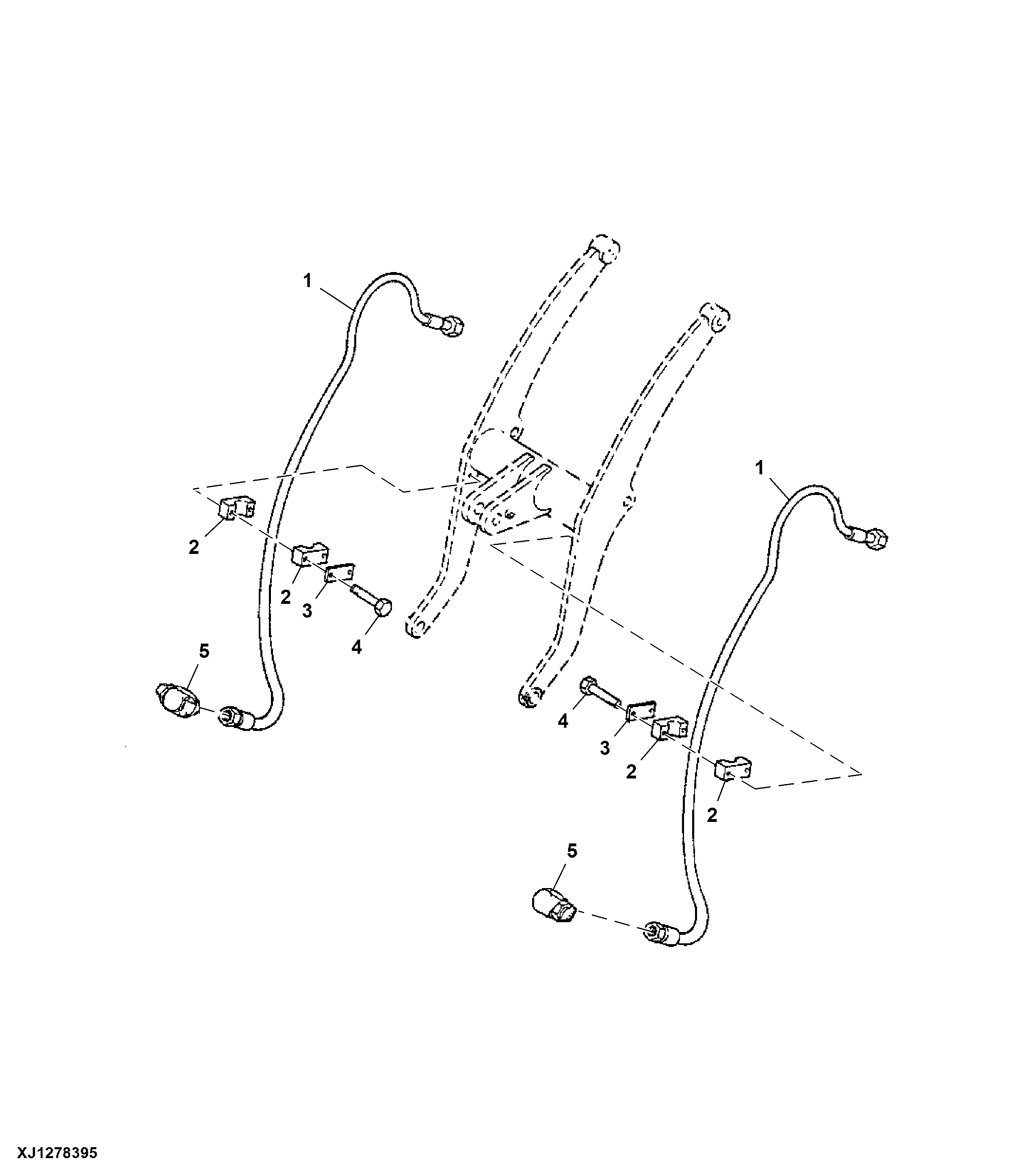LOADER BOOM HYDRAULIC LINES (AUXILIARY 3RD FUNCTION)