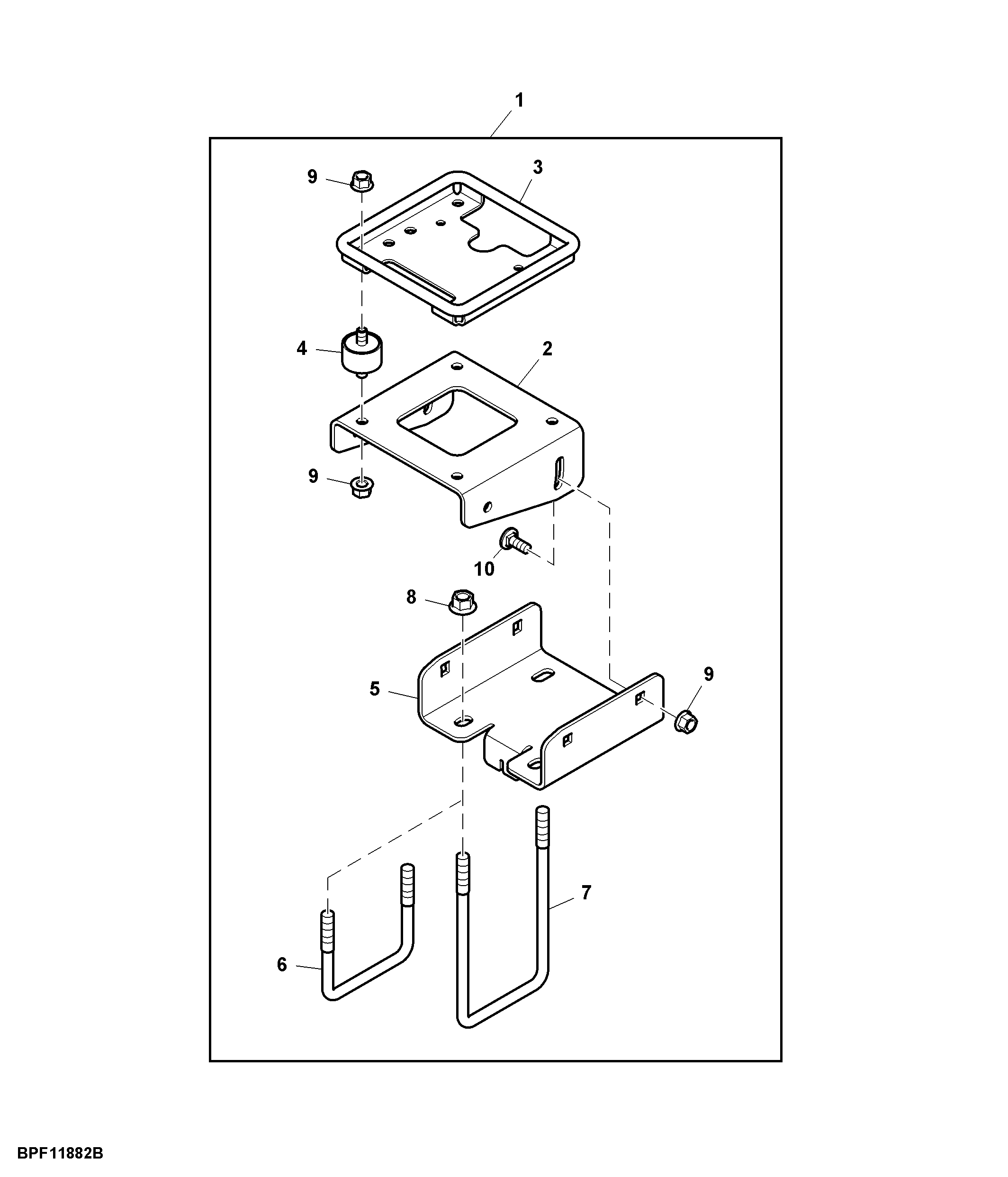 StarFire™ Receiver Mounting Bracket, OOS, Attachment