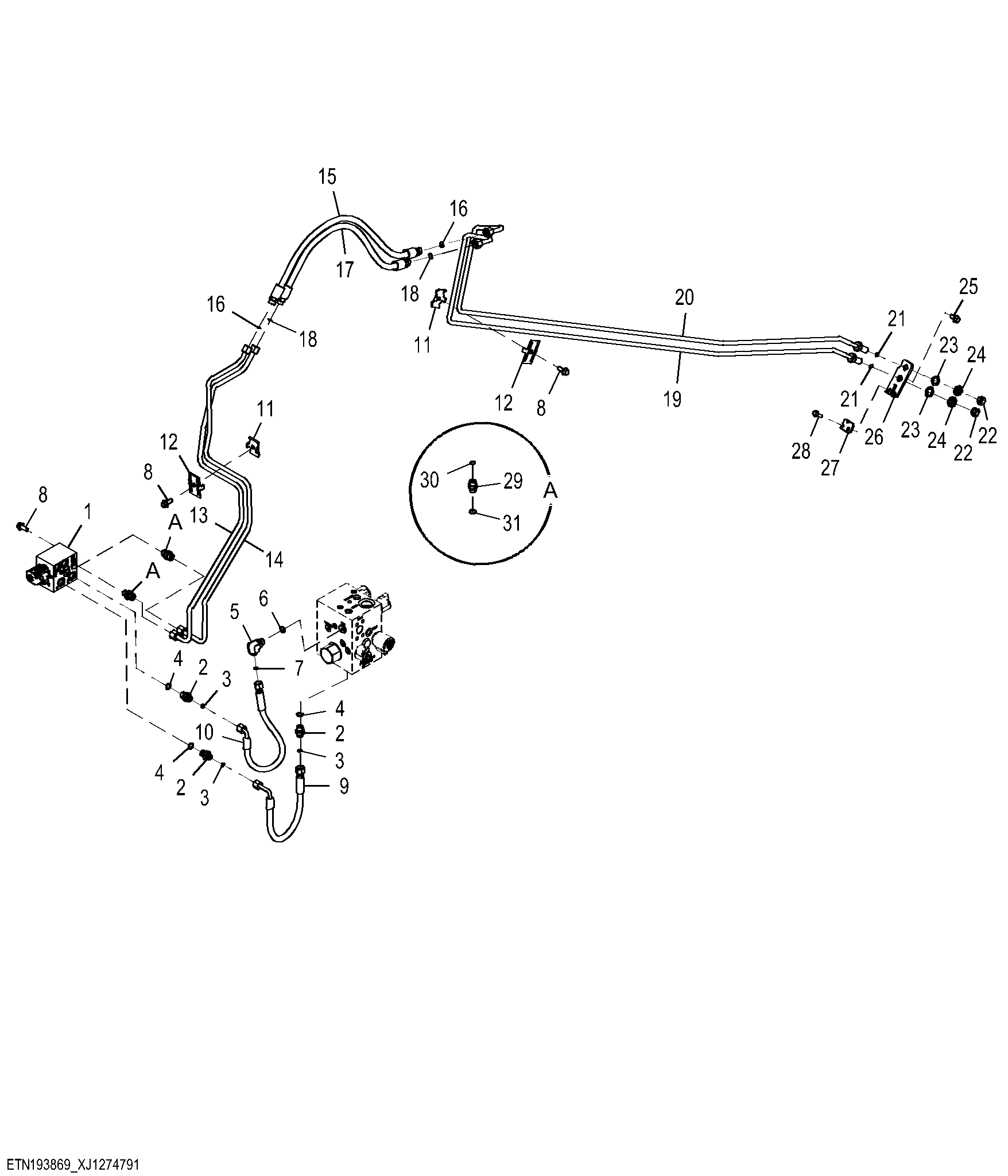 Pin Disconnect Valve and Hydraulics, High Lift