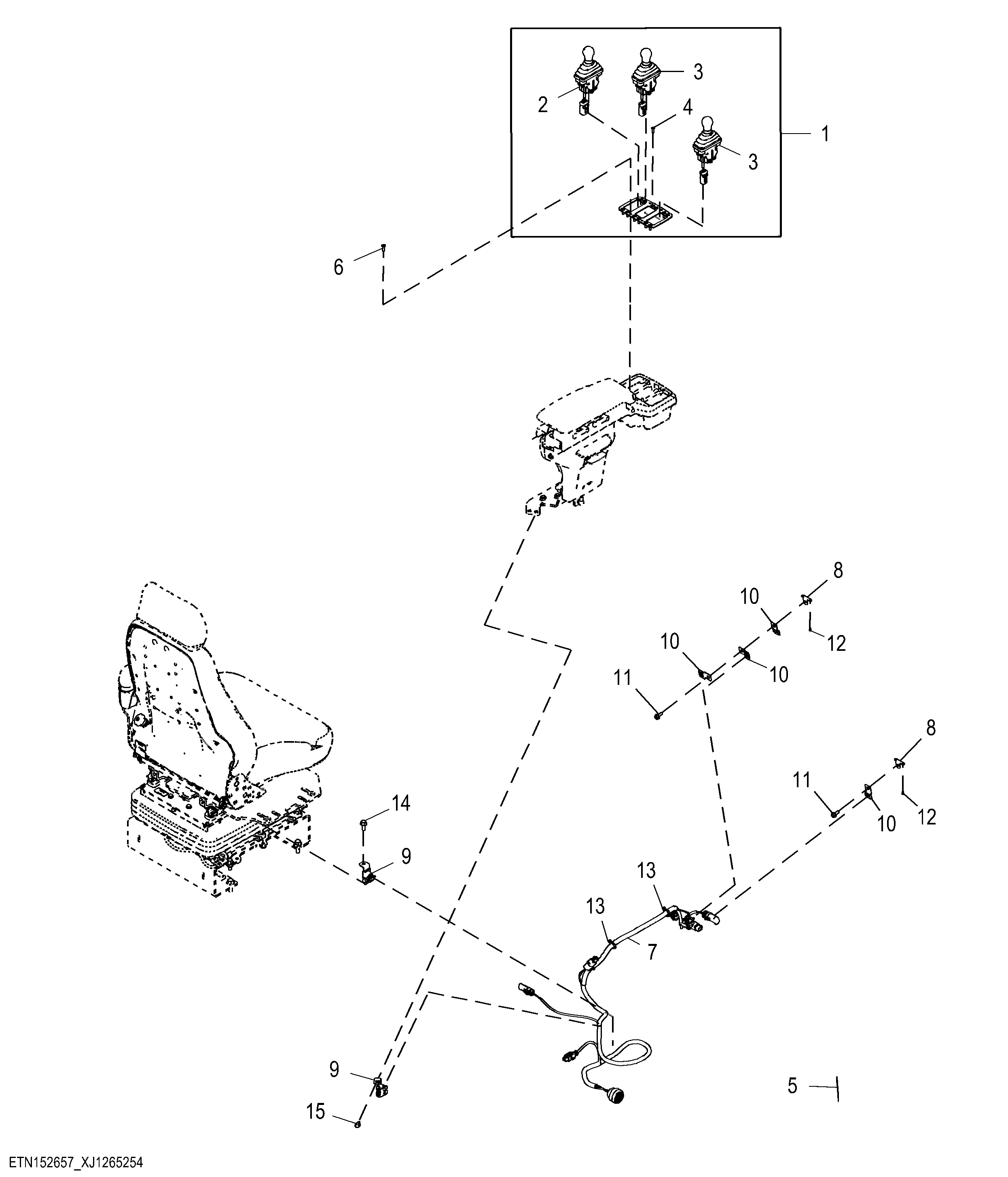 Three Function Single Axis Lever Controller