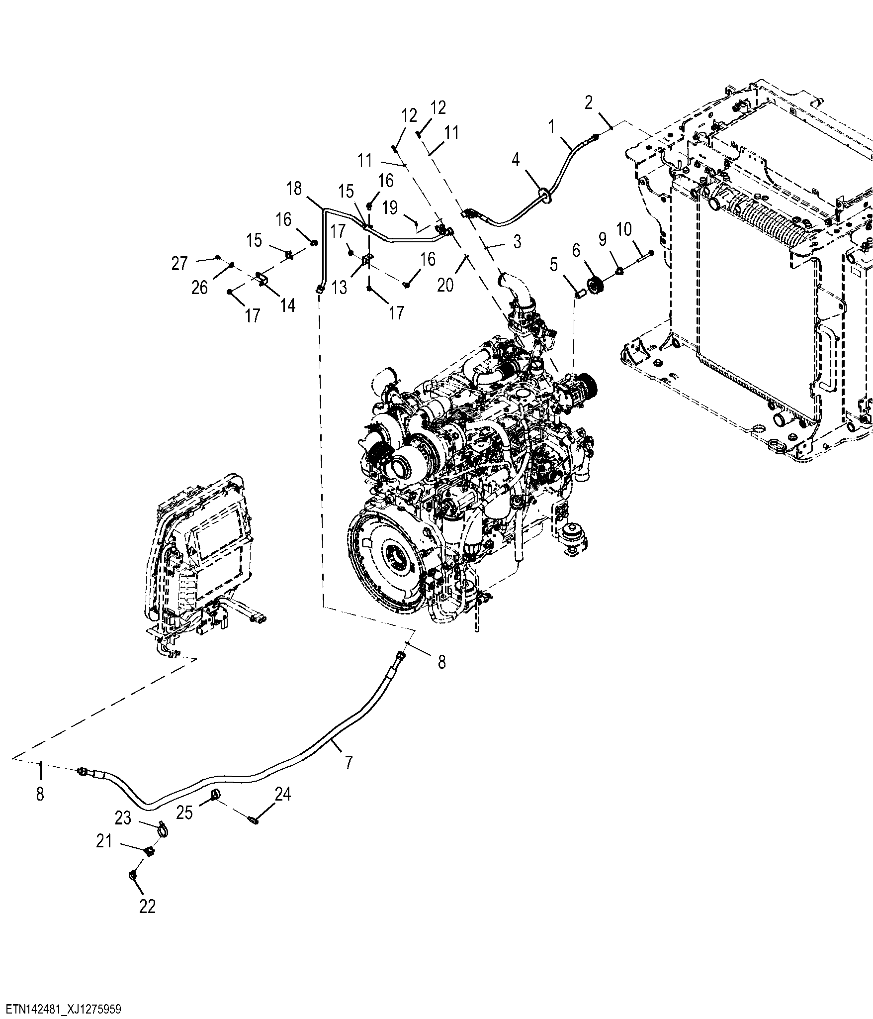 Air conditioning Compressor Hydraulic lines