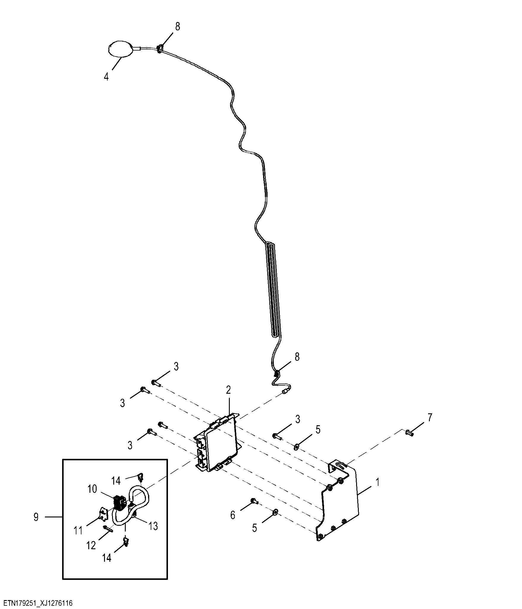JDLink™ Satellite (SAT) 4G Controller Mounting and Antenna