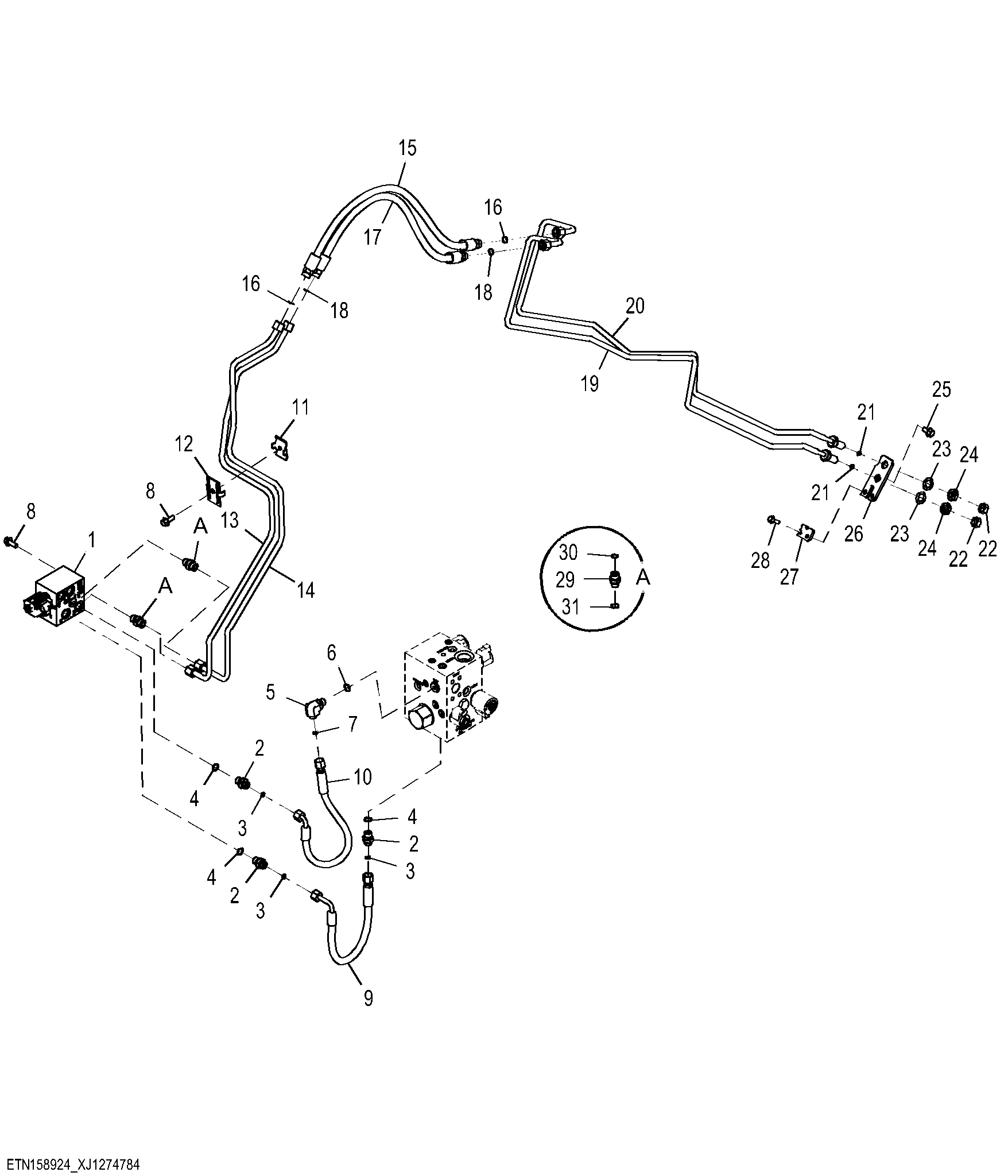 Pin Disconnect Valve and Hydraulics, Standard
