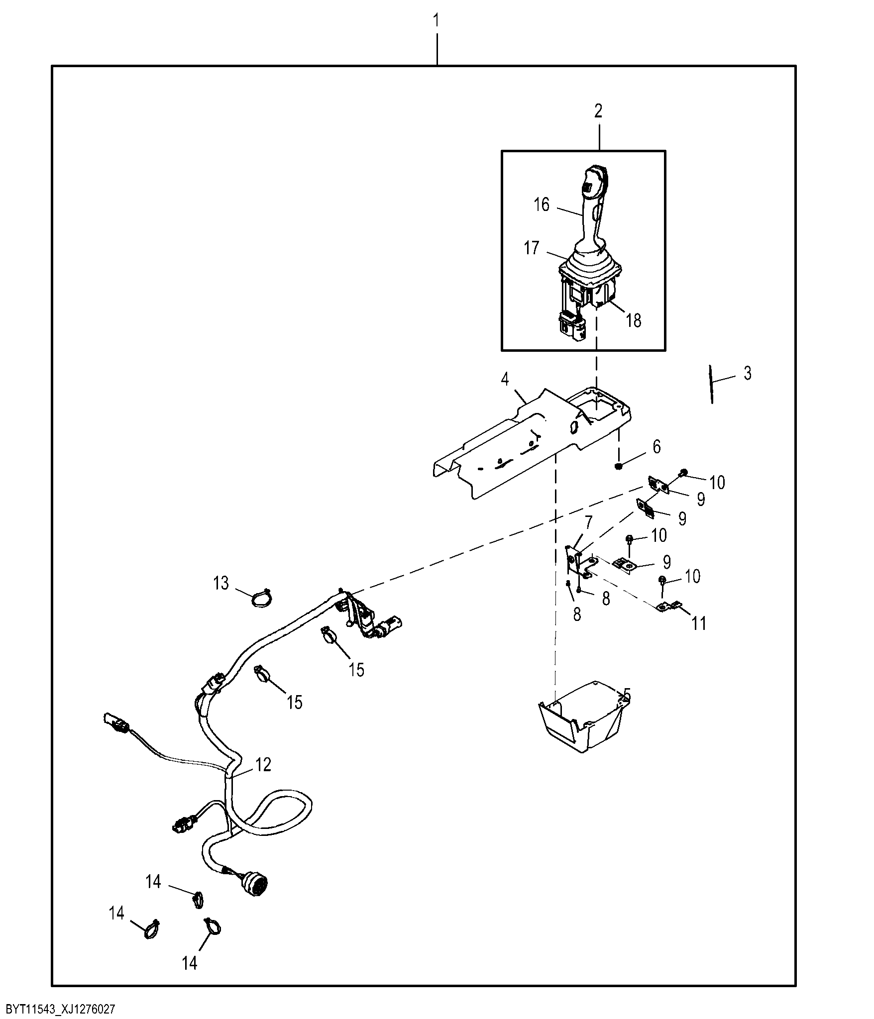 Multi Axis Levers with Auxiliary Kit From Single Axis Lever