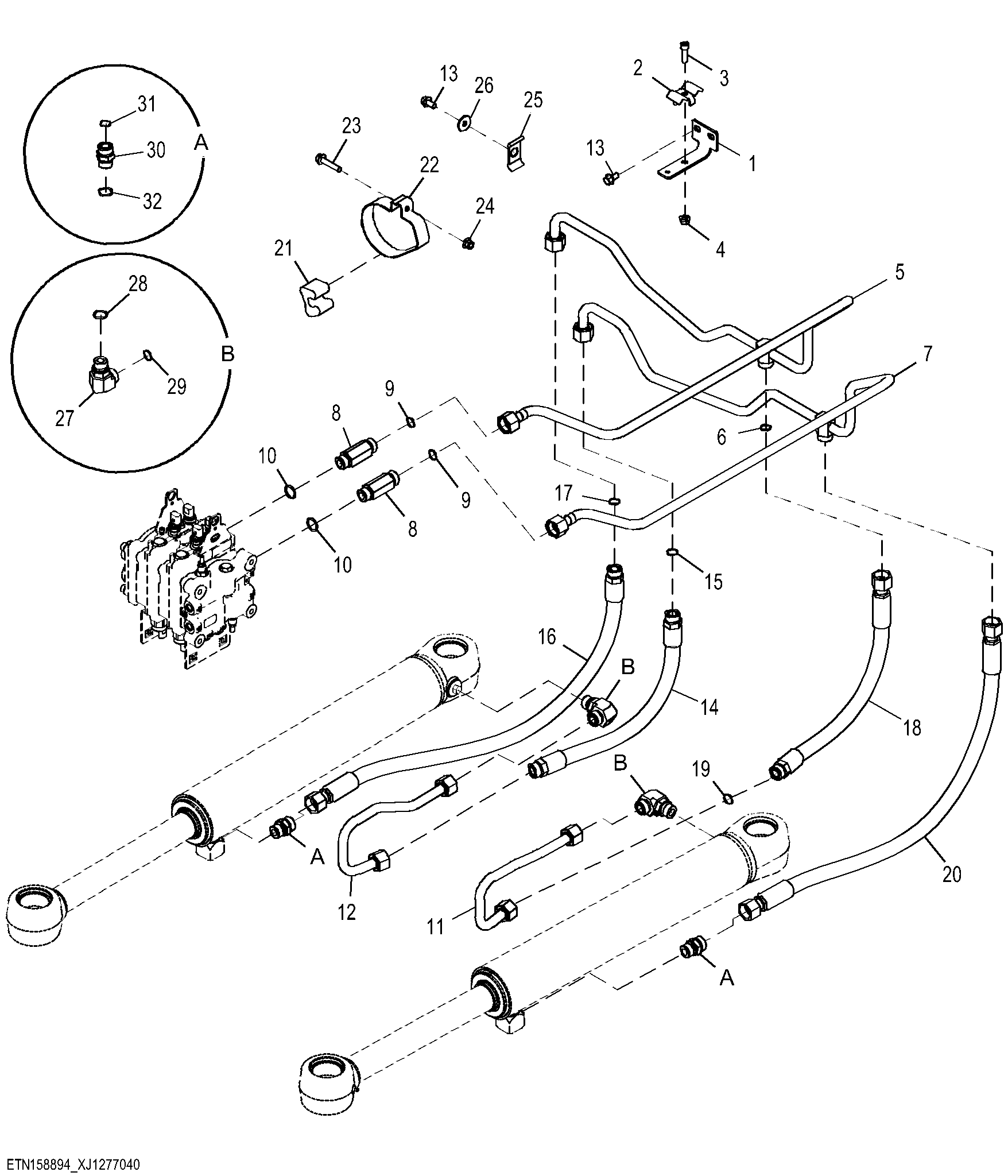 Secondary Steering Hoses, Aggregate Handler ( 1 of 3 )