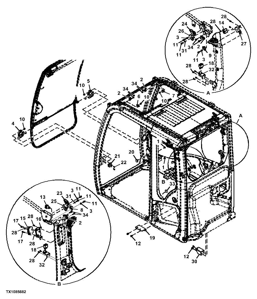 Cab Components (Brackets, Bushings and Stoppers)