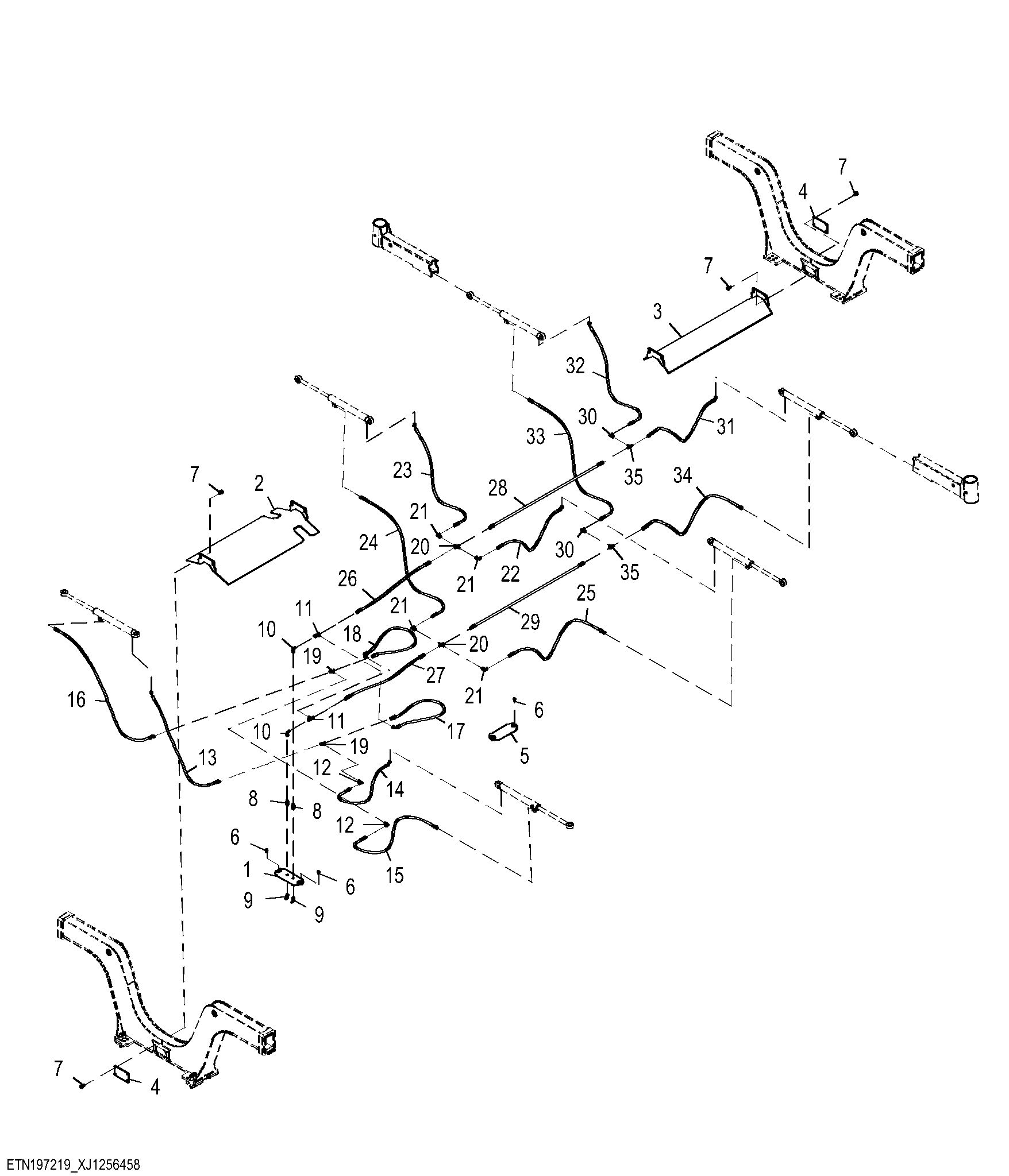 Bunk Hydraulic Lines, VLS, Extra Short Frame